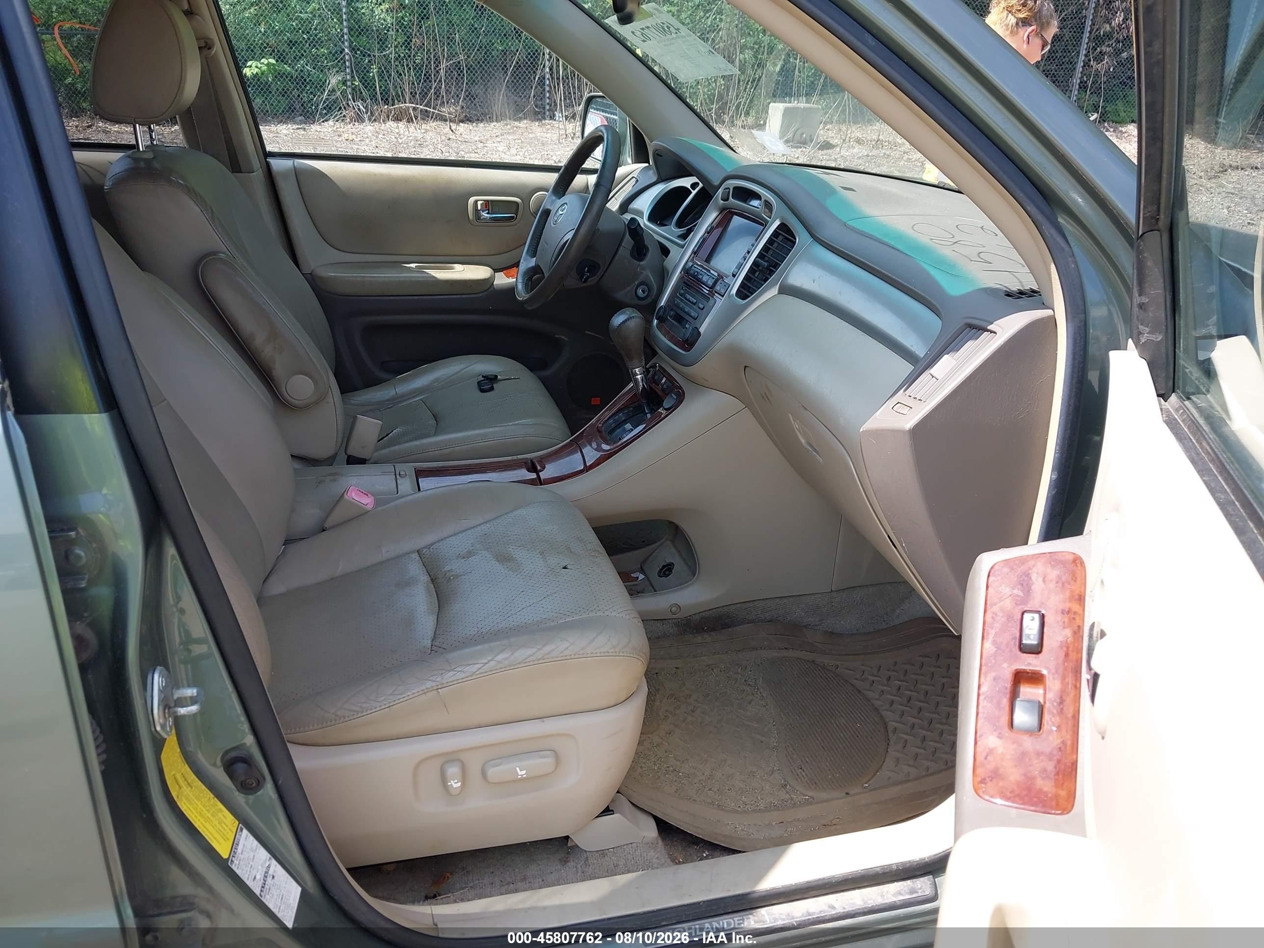 2006 Toyota Highlander Limited V6 Green vin: JTEEP21A460164098