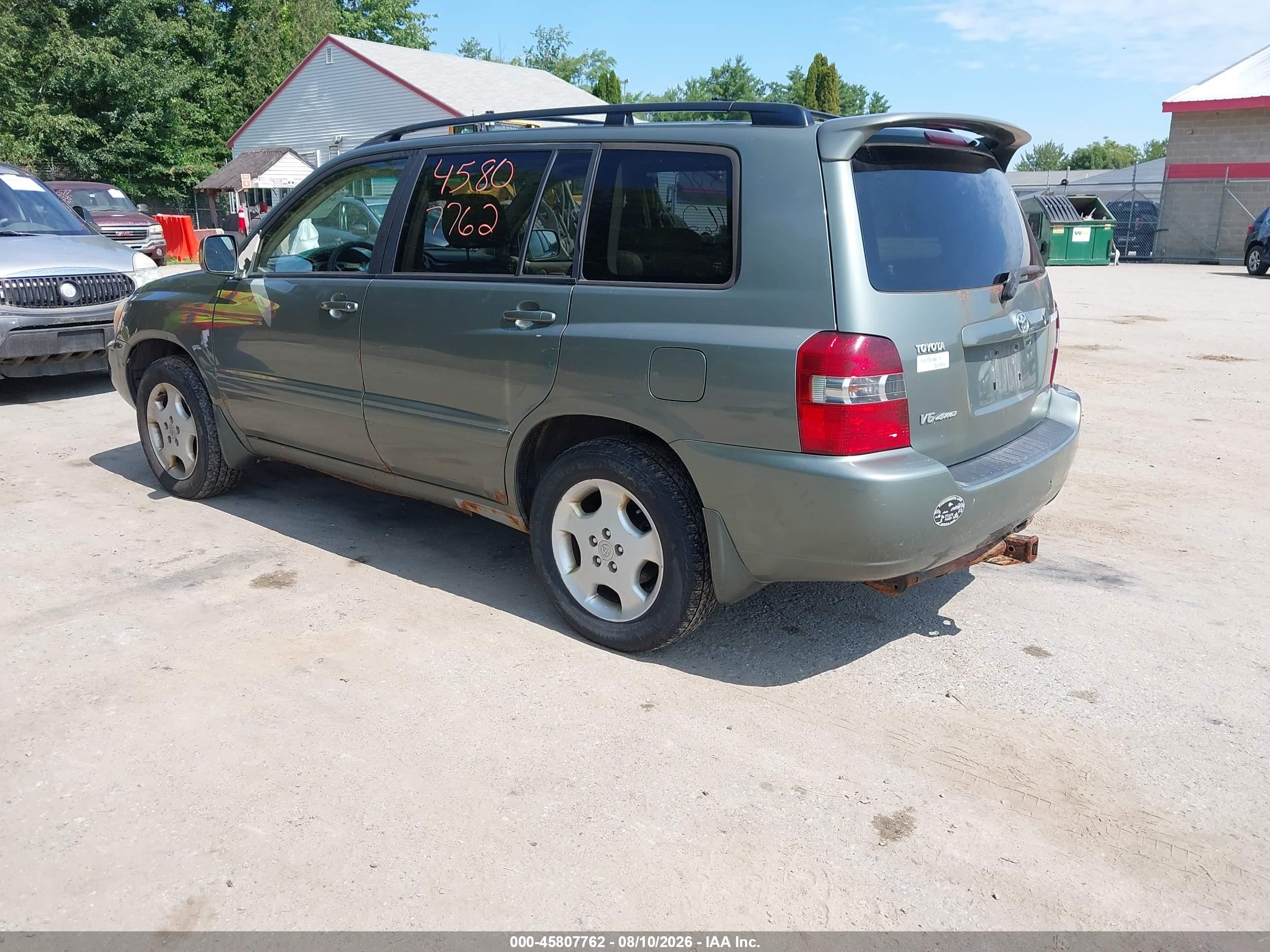 2006 Toyota Highlander Limited V6 Green vin: JTEEP21A460164098