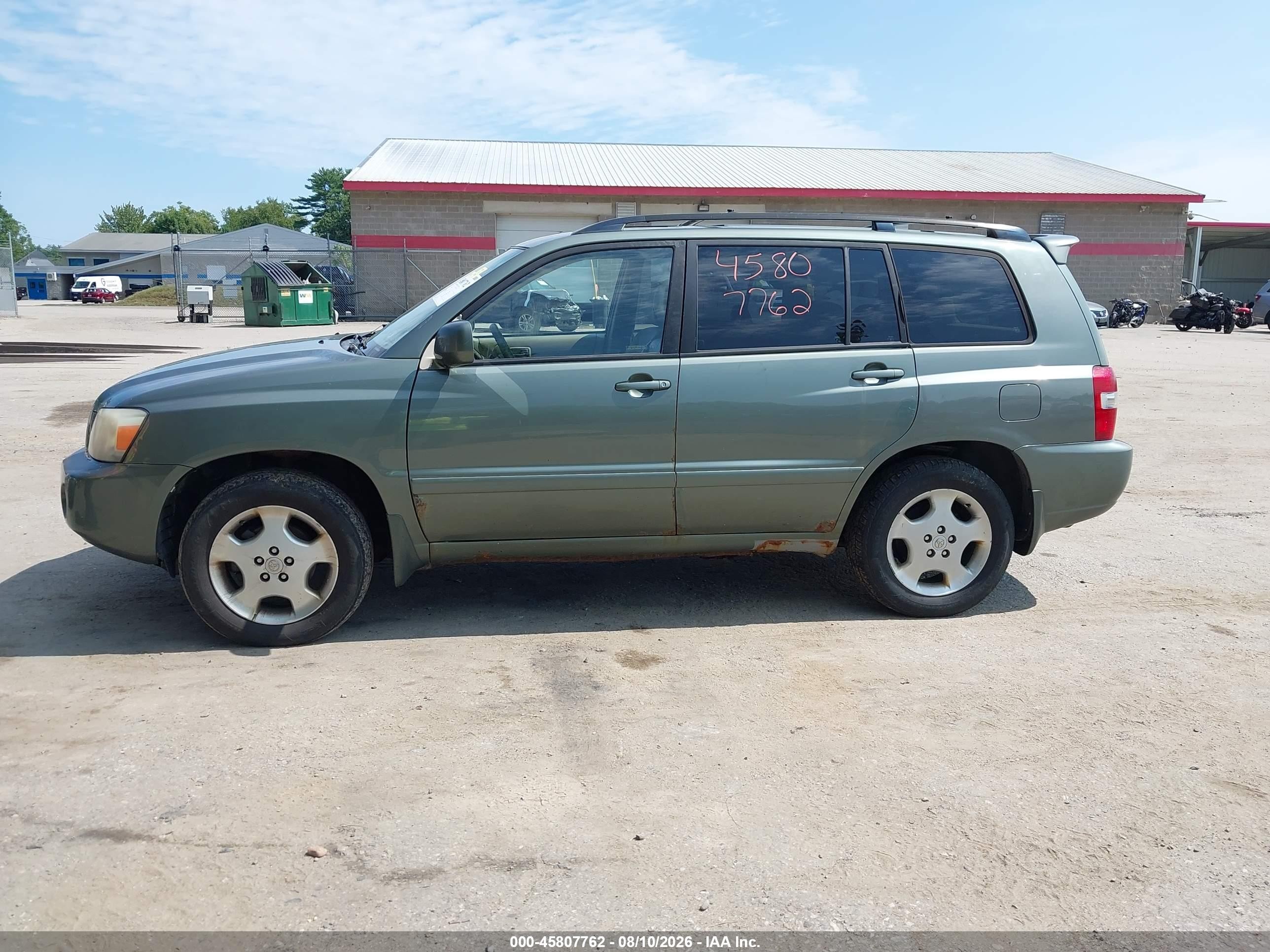 2006 Toyota Highlander Limited V6 Green vin: JTEEP21A460164098
