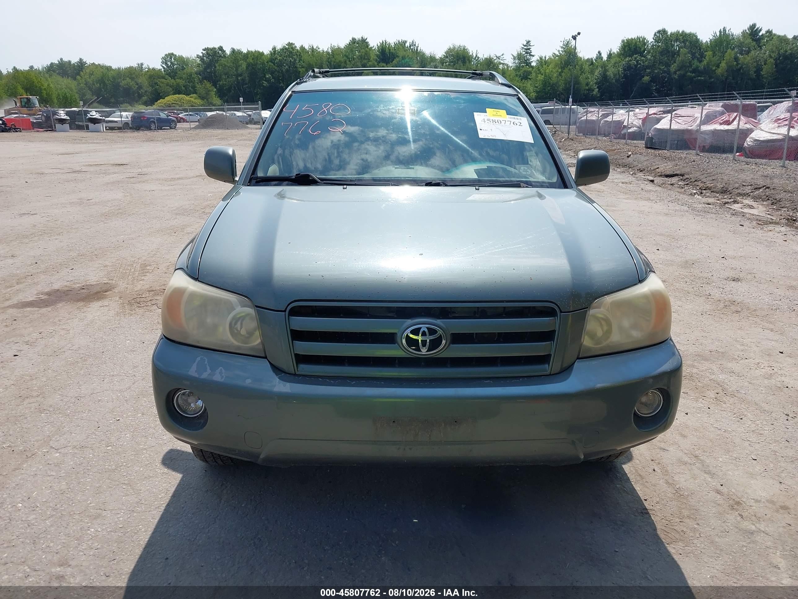2006 Toyota Highlander Limited V6 Green vin: JTEEP21A460164098