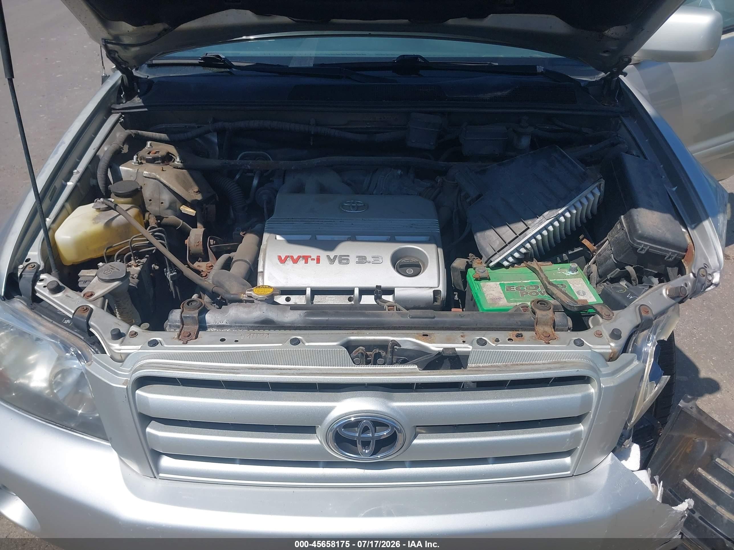 2006 Toyota Highlander V6 Серебряный vin: JTEEP21A460169771