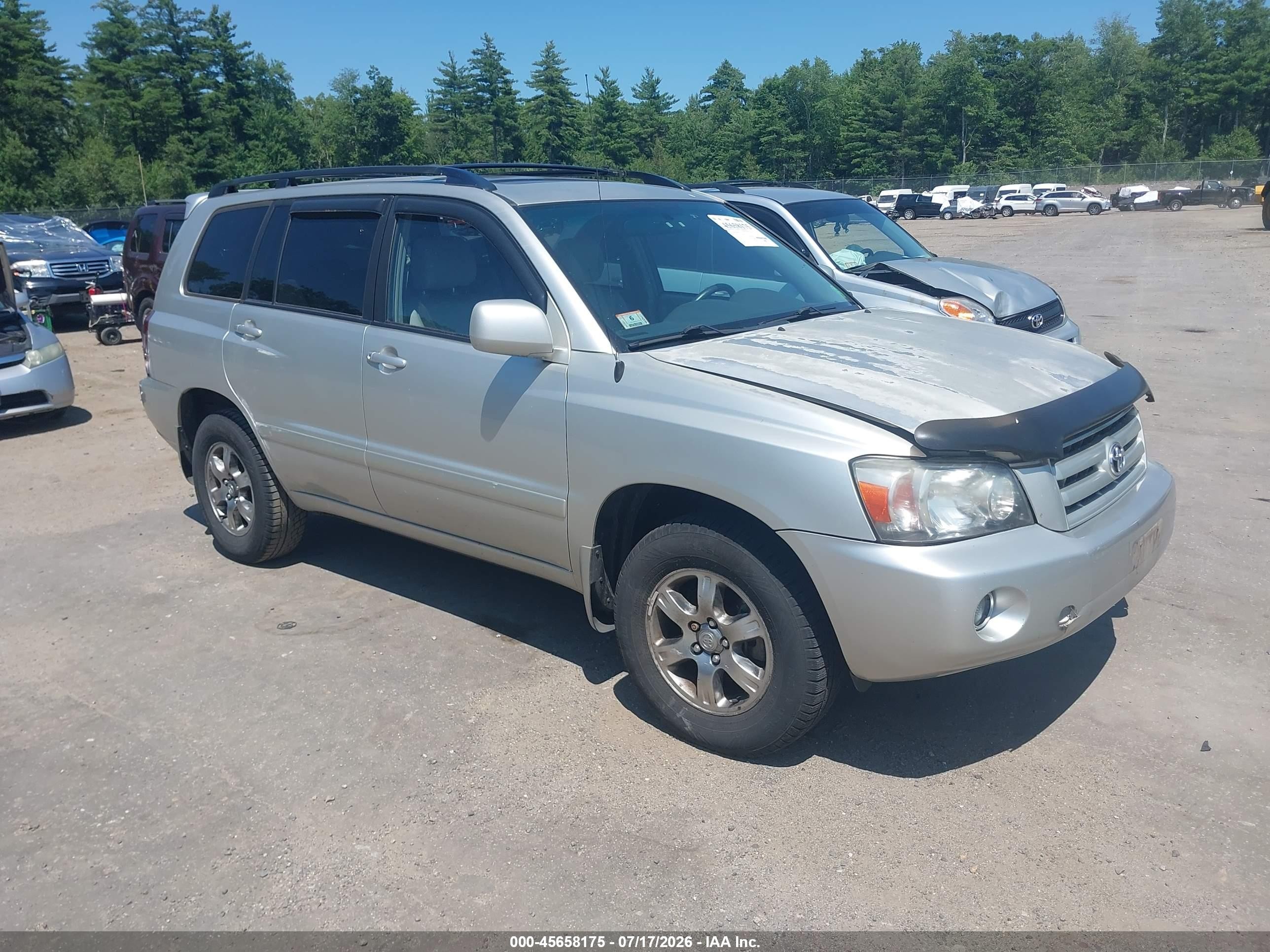 2006 Toyota Highlander V6 Silver vin: JTEEP21A460169771