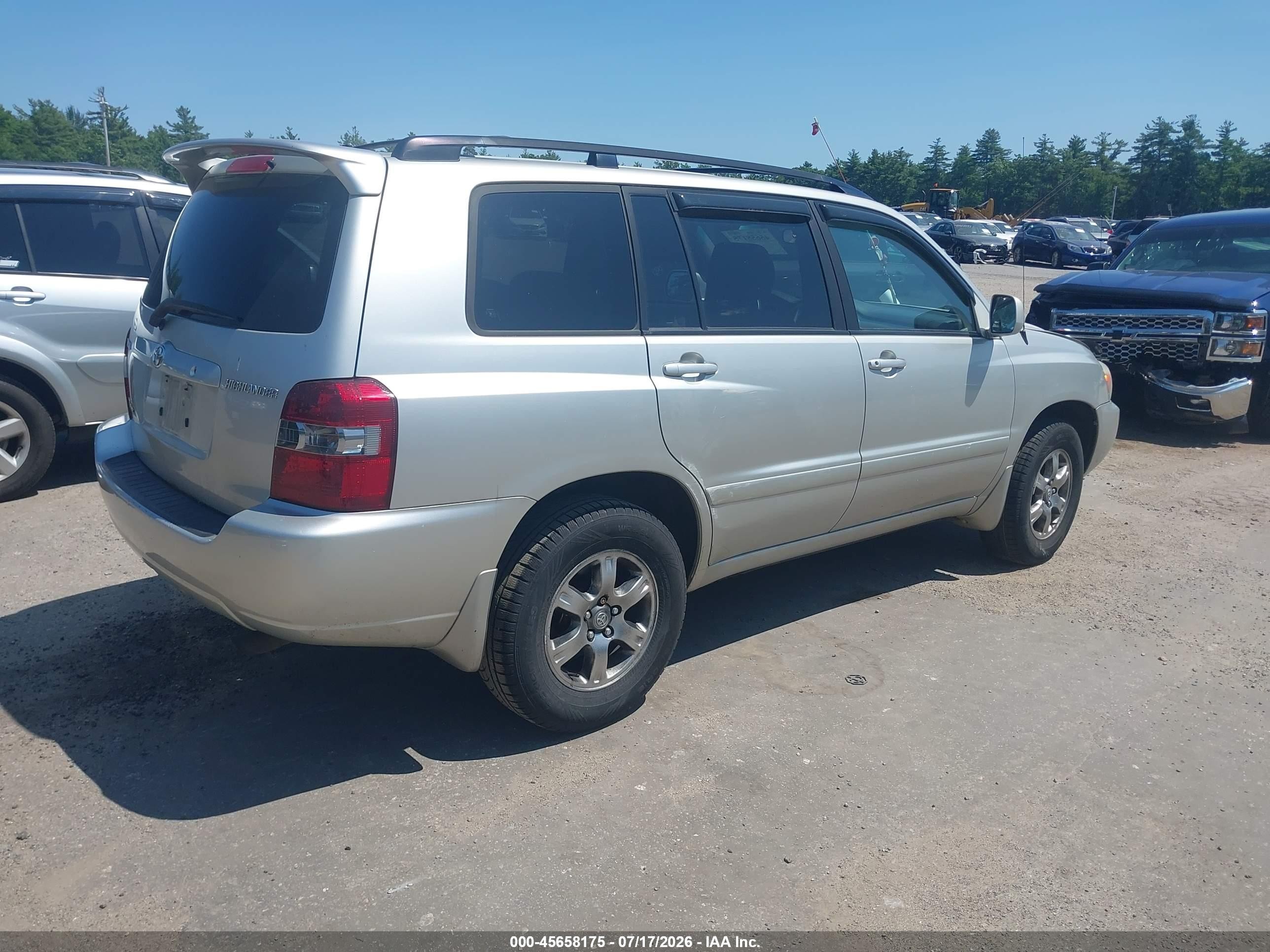 2006 Toyota Highlander V6 Серебряный vin: JTEEP21A460169771