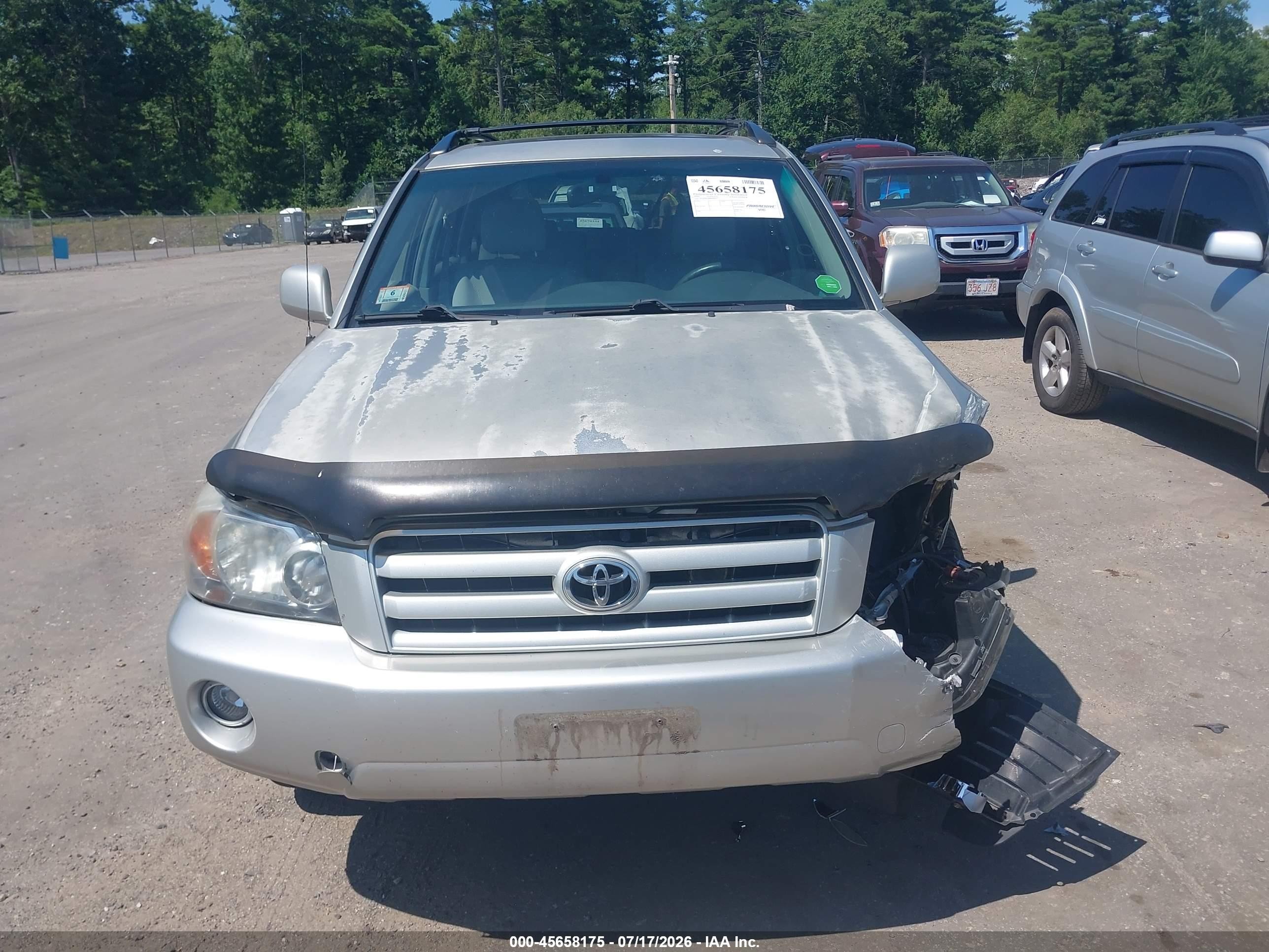 2006 Toyota Highlander V6 Серебряный vin: JTEEP21A460169771