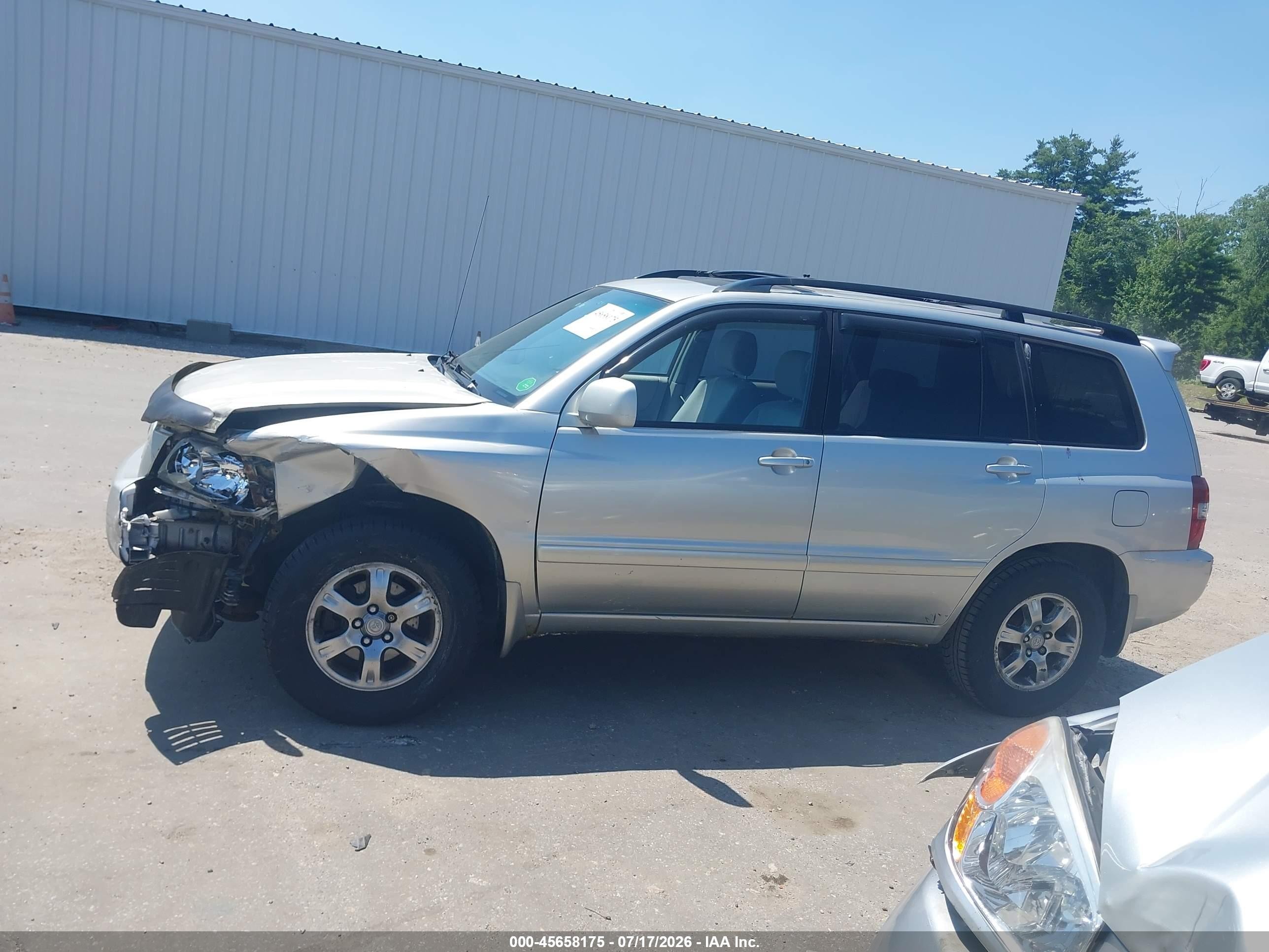 2006 Toyota Highlander V6 Серебряный vin: JTEEP21A460169771