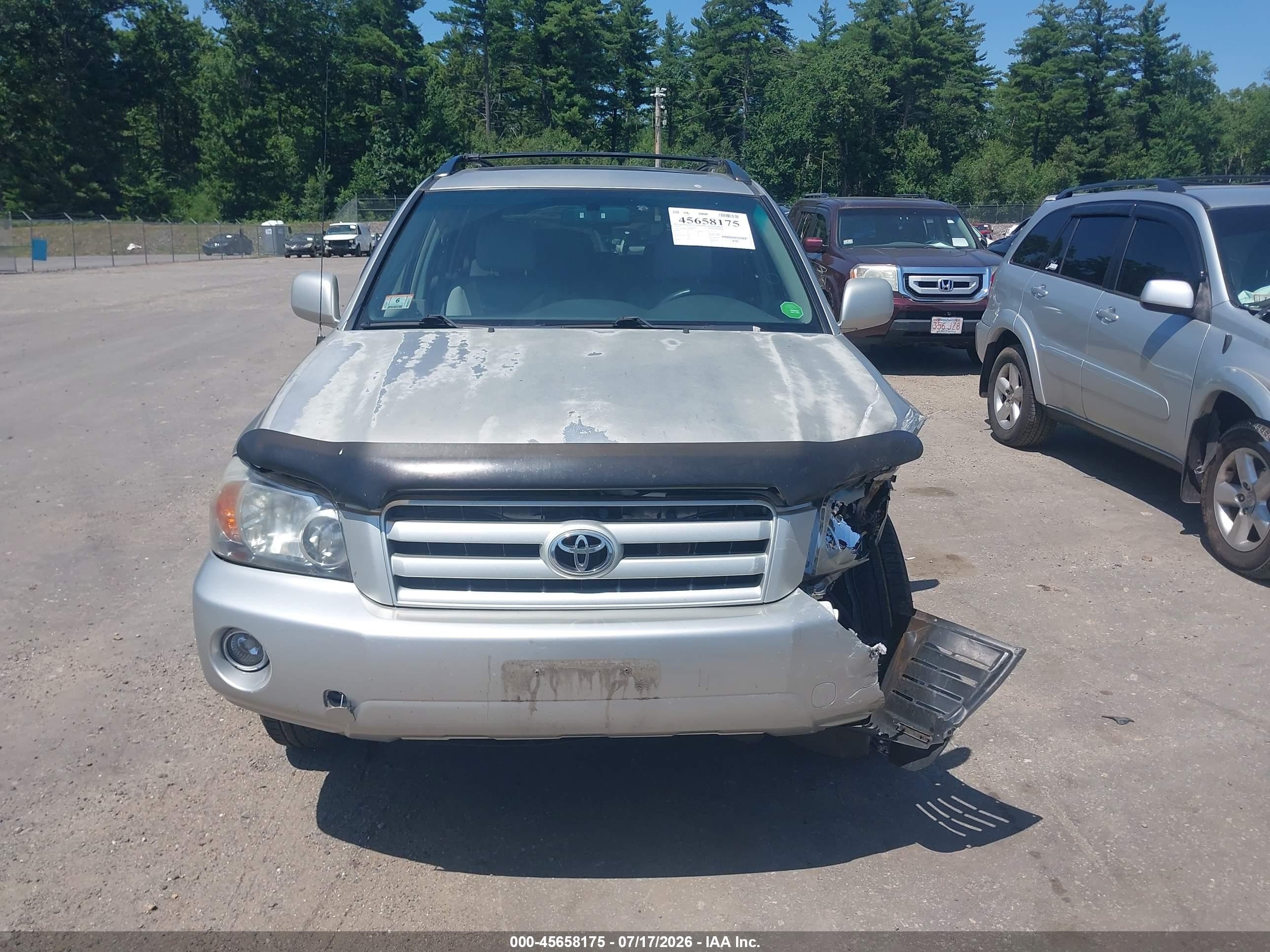 2006 Toyota Highlander V6 Серебряный vin: JTEEP21A460169771