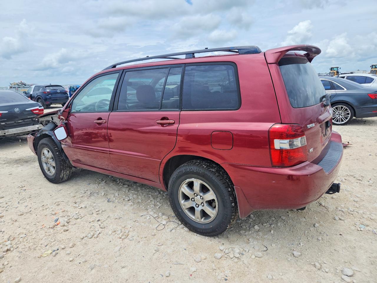 2007 Toyota Highlander Base Темно-бордовый vin: JTEEP21A470190475