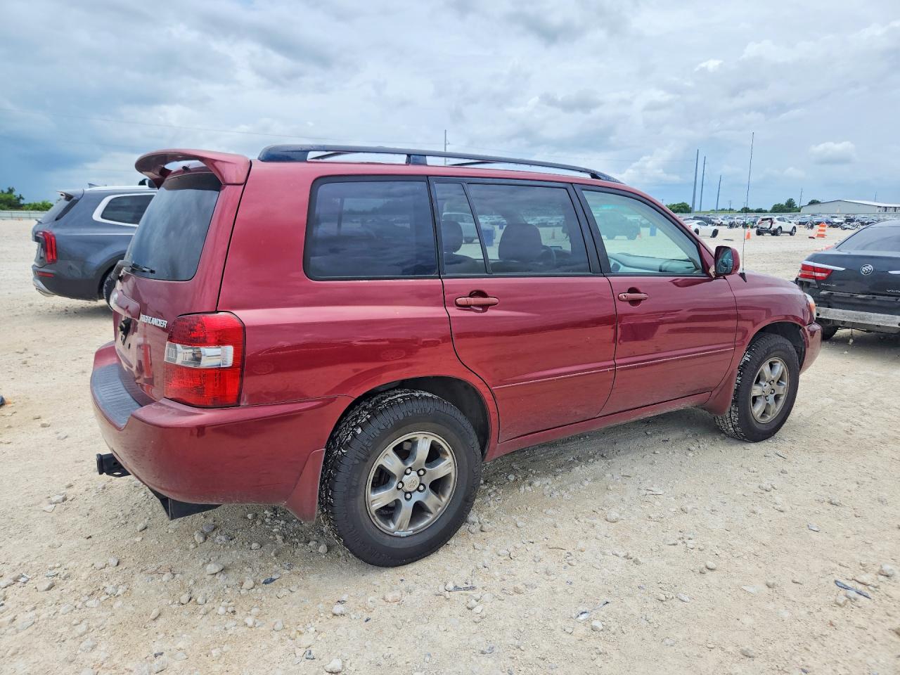 2007 Toyota Highlander Base Темно-бордовый vin: JTEEP21A470190475