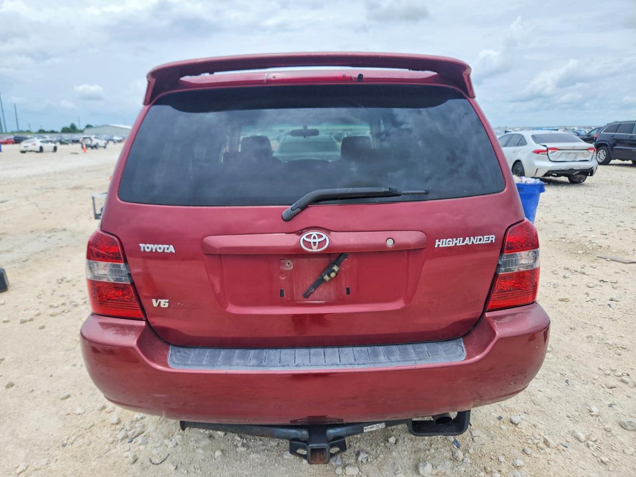 2007 Toyota Highlander Base Темно-бордовый vin: JTEEP21A470190475