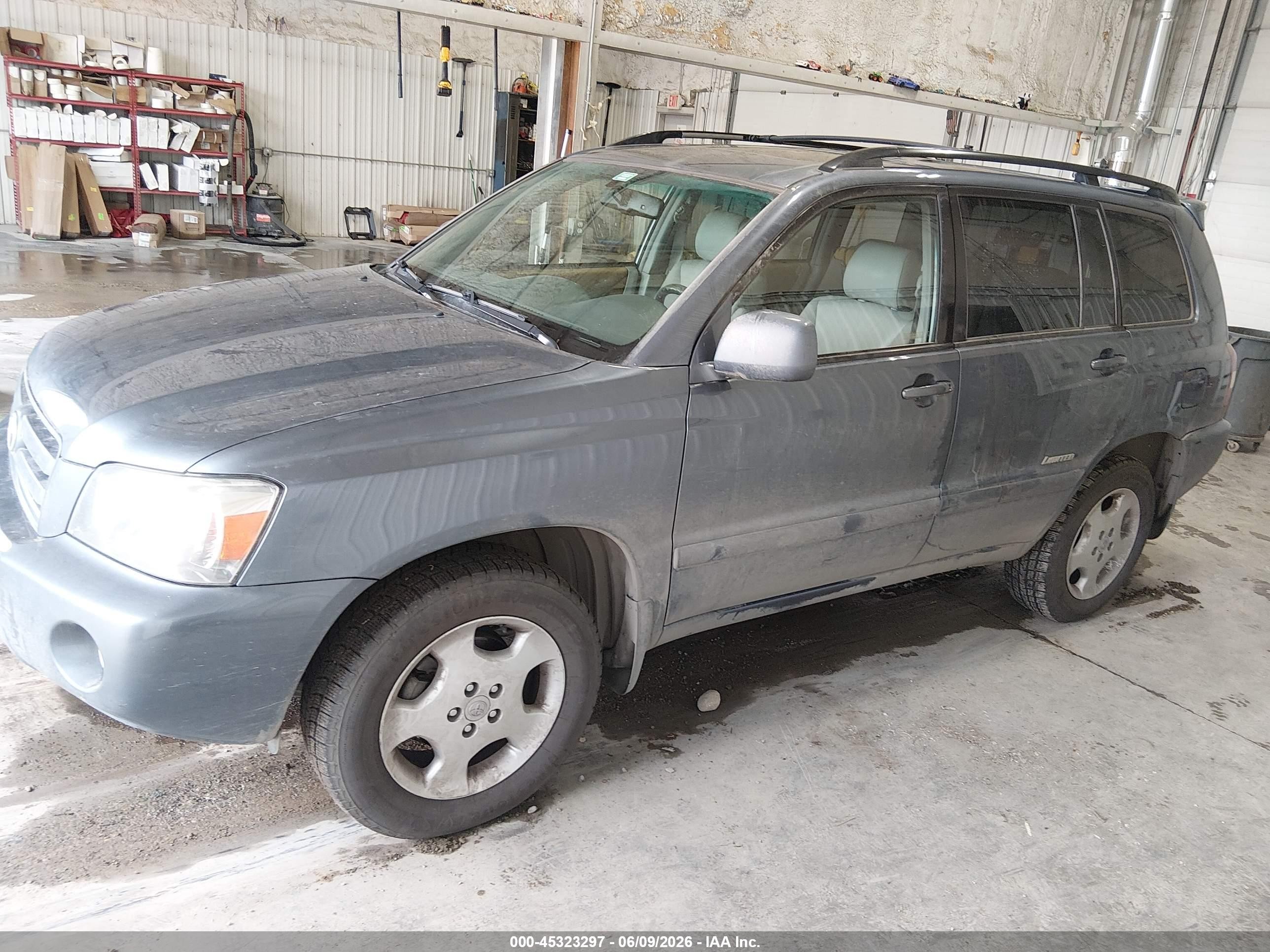 2007 Toyota Highlander Limited V6 Blue vin: JTEEP21A470198124