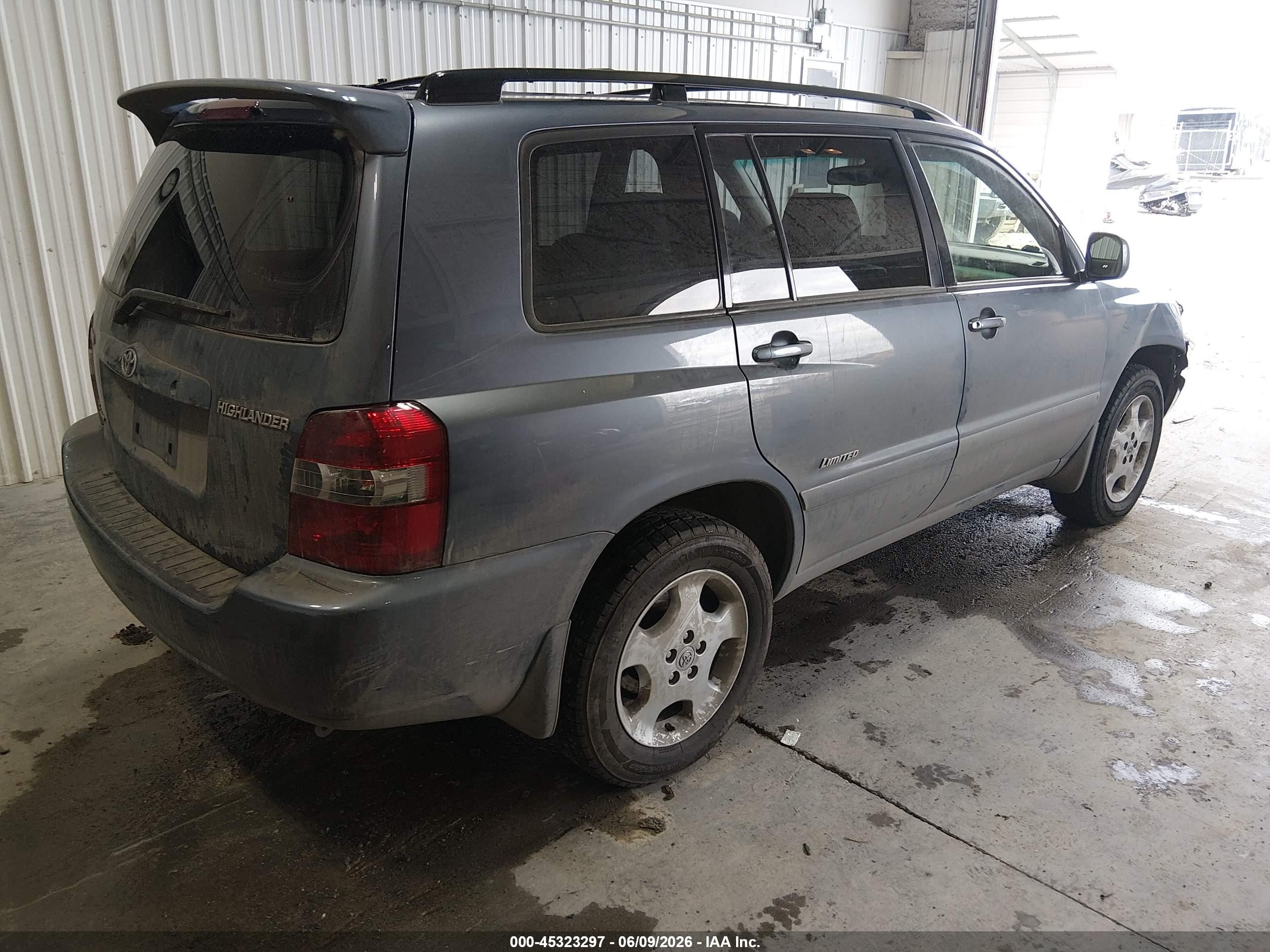 2007 Toyota Highlander Limited V6 Blue vin: JTEEP21A470198124