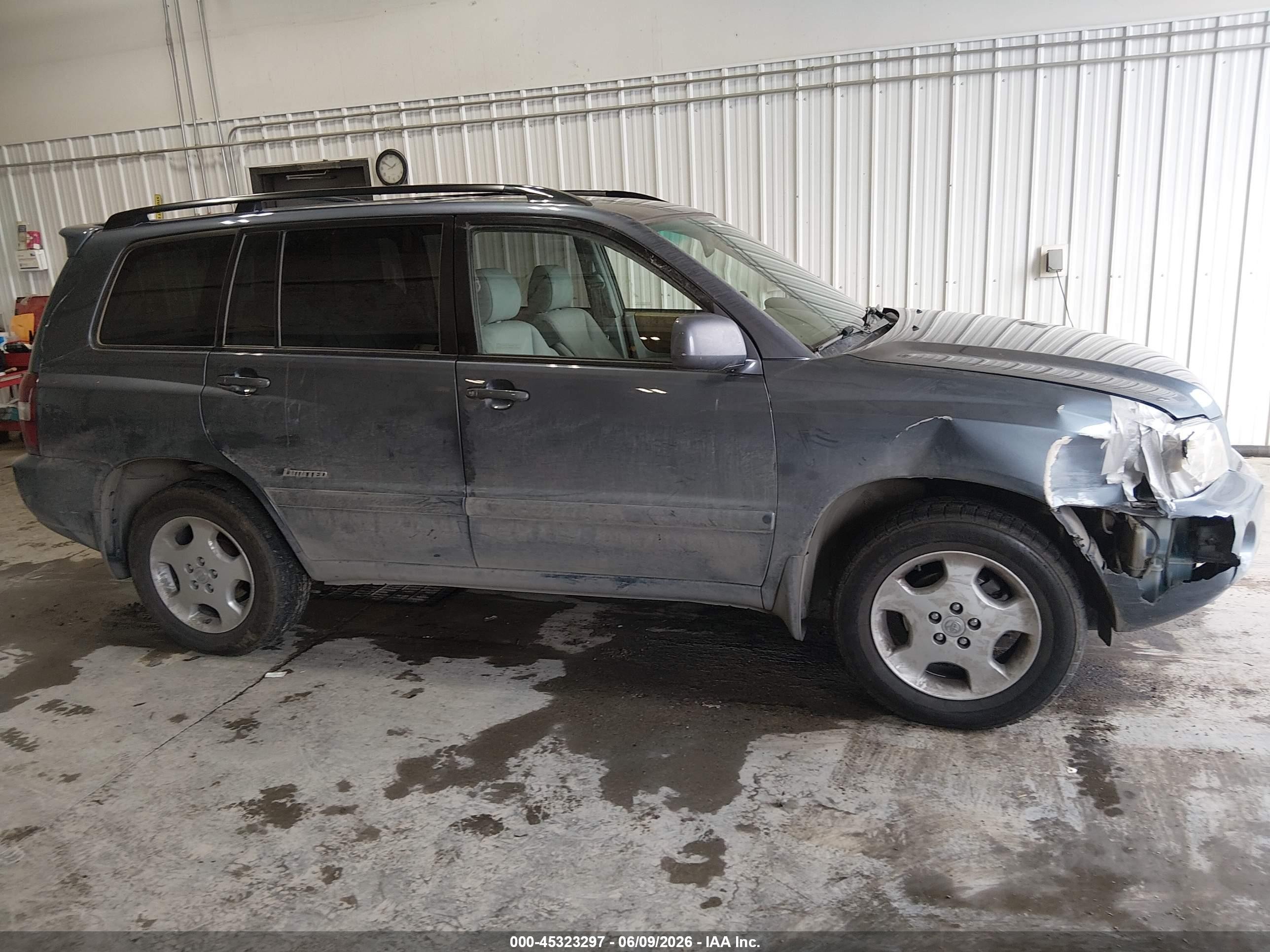 2007 Toyota Highlander Limited V6 Blue vin: JTEEP21A470198124