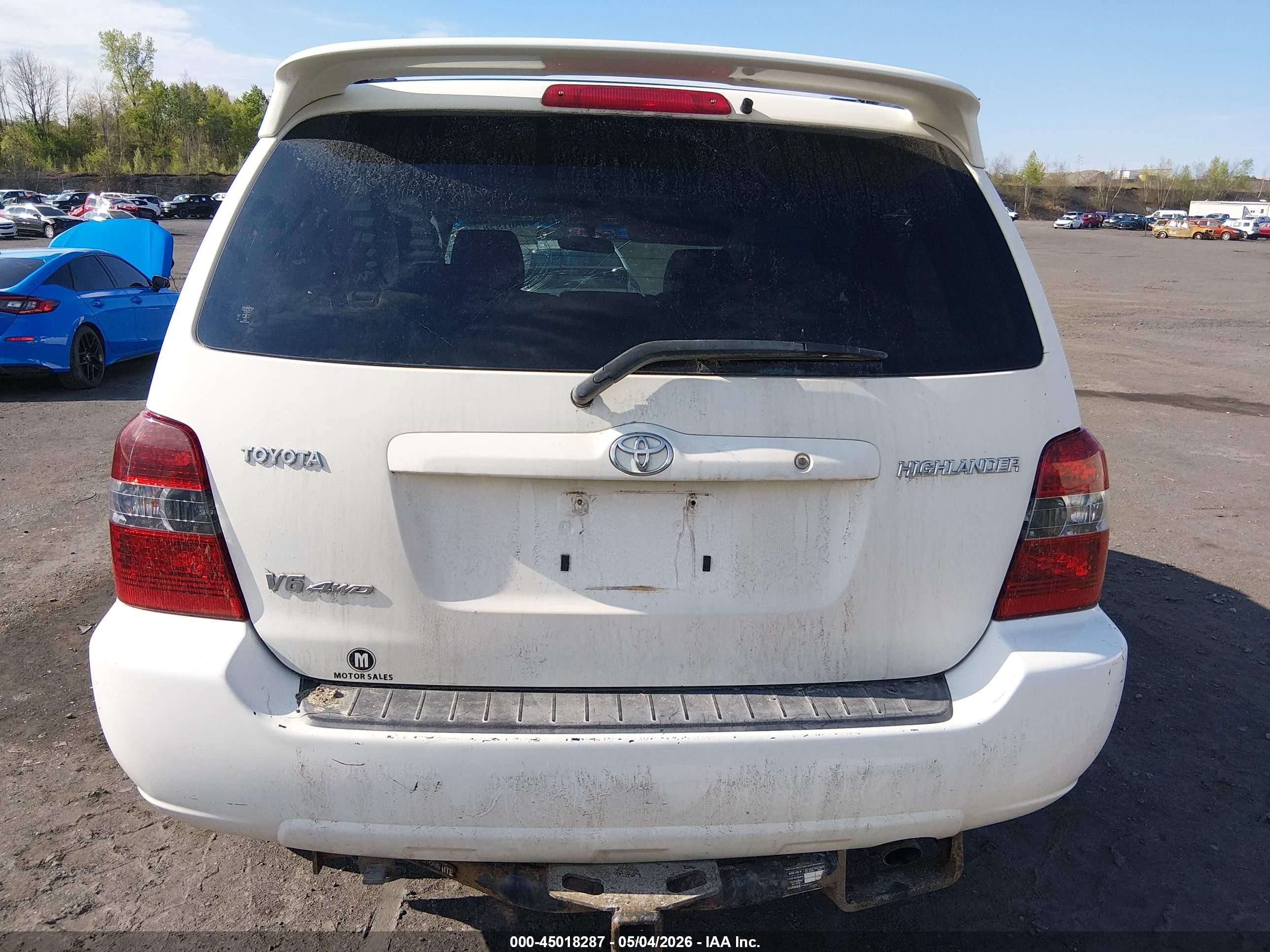 2007 Toyota Highlander V6 White vin: JTEEP21A470221160
