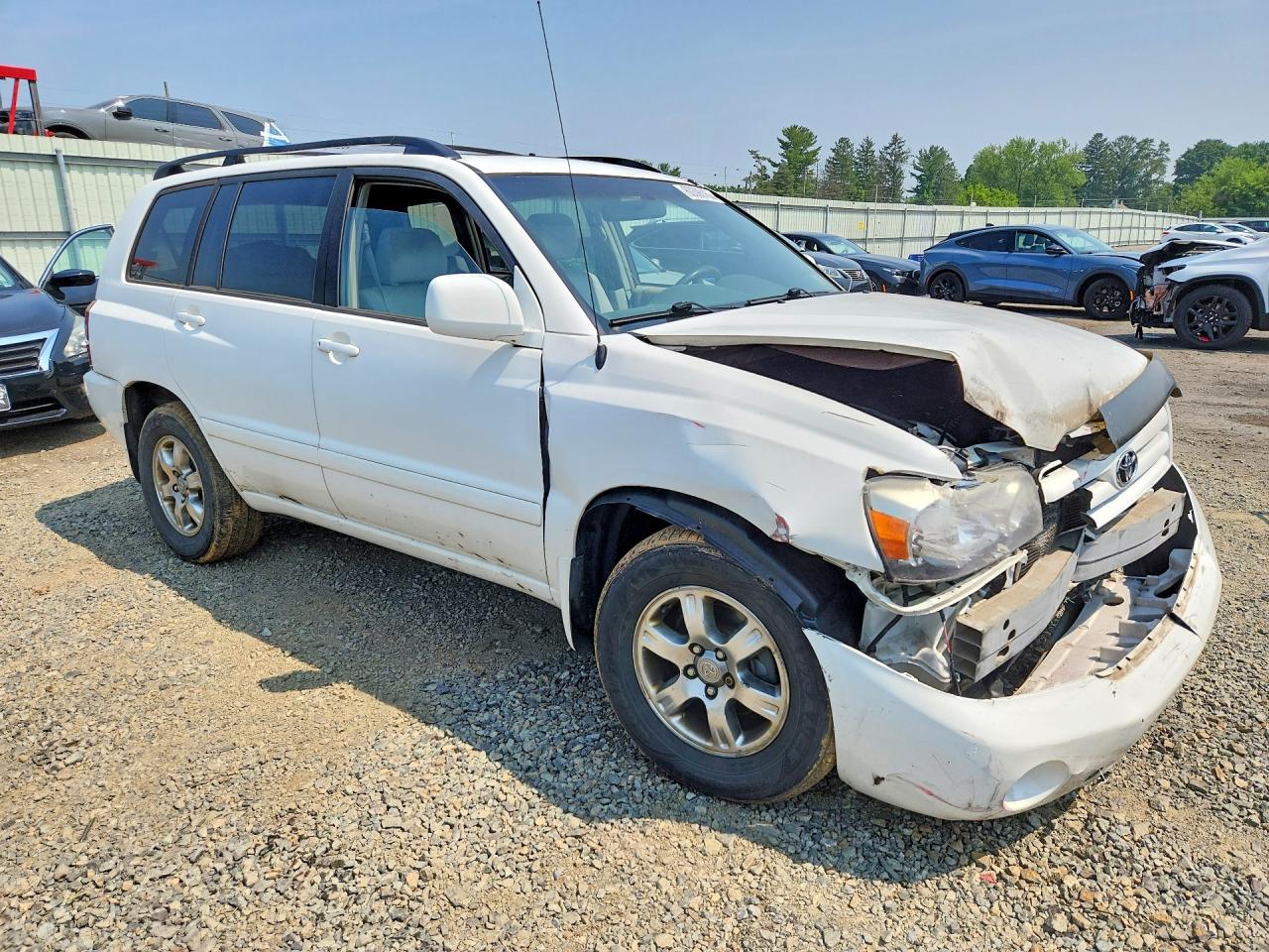2004 Toyota Highlander Base White vin: JTEEP21A540017849