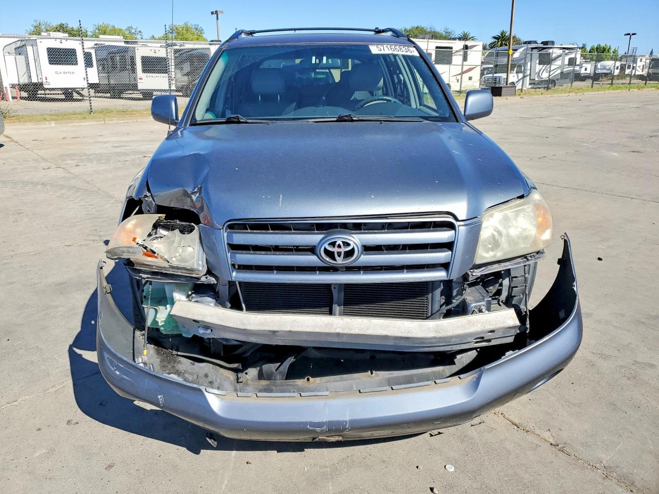 2004 Toyota Highlander Base Blue vin: JTEEP21A540046509