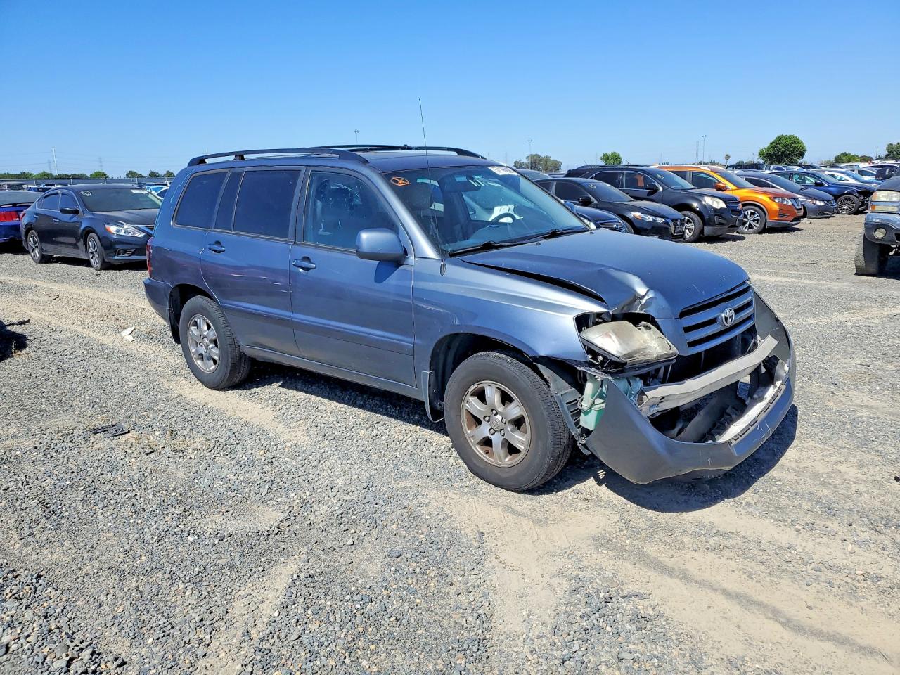 2004 Toyota Highlander Base Blue vin: JTEEP21A540046509