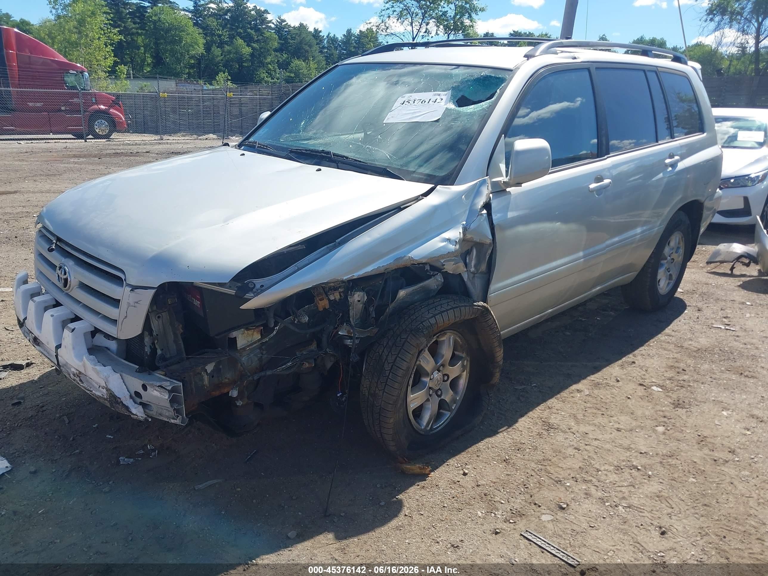 2004 Toyota Highlander V6 Silver vin: JTEEP21A540056375