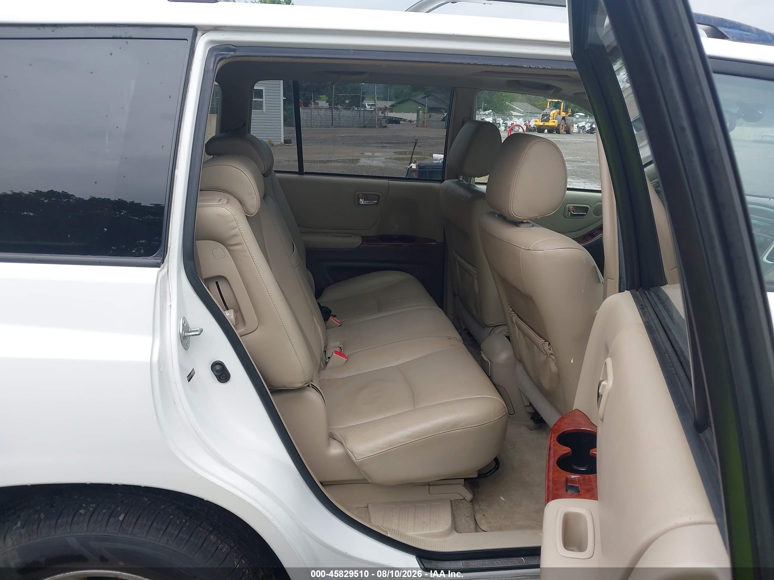 2005 Toyota Highlander Limited V6 White vin: JTEEP21A550075607