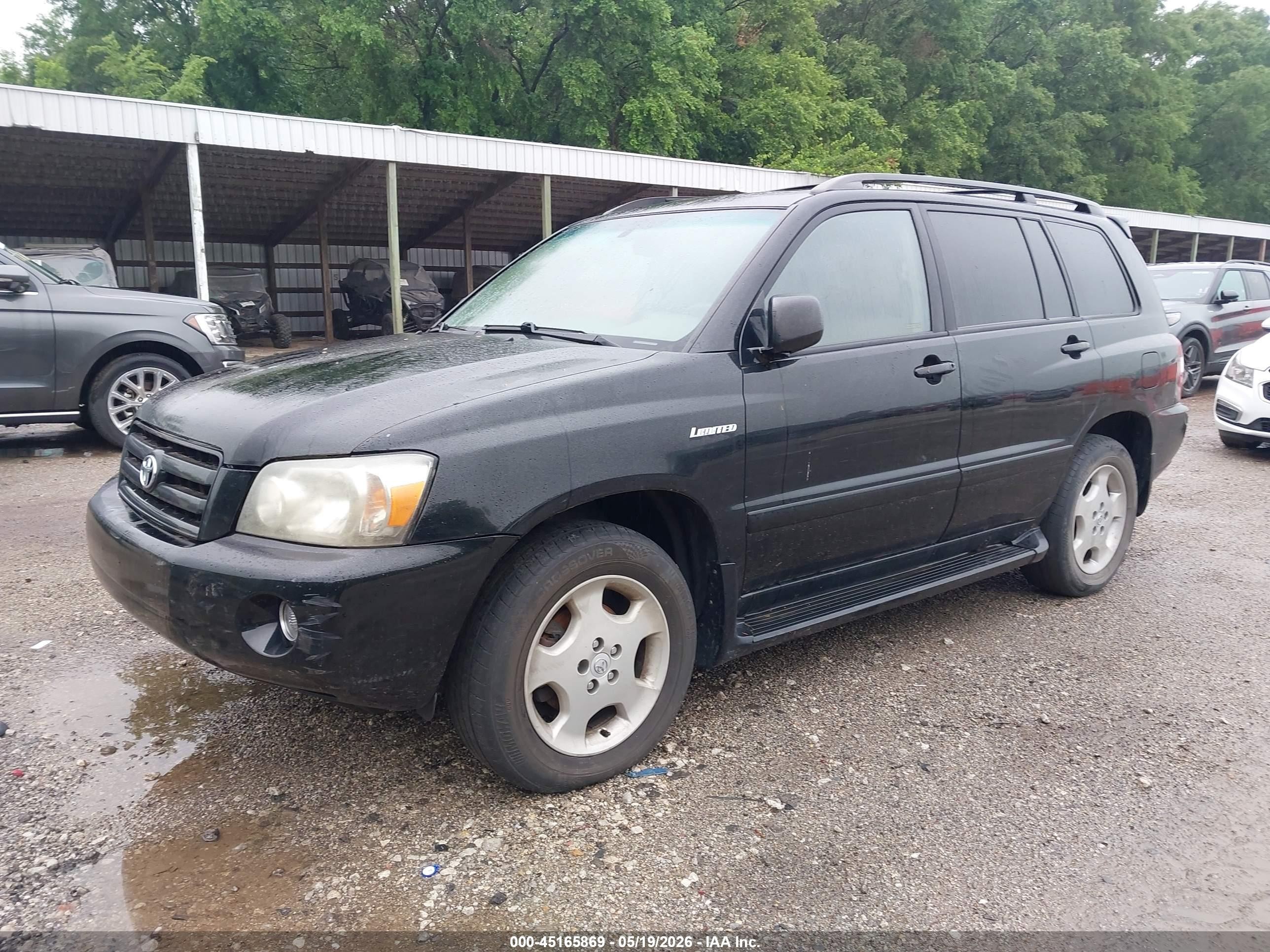 2005 Toyota Highlander Limited V6 Black vin: JTEEP21A550078457