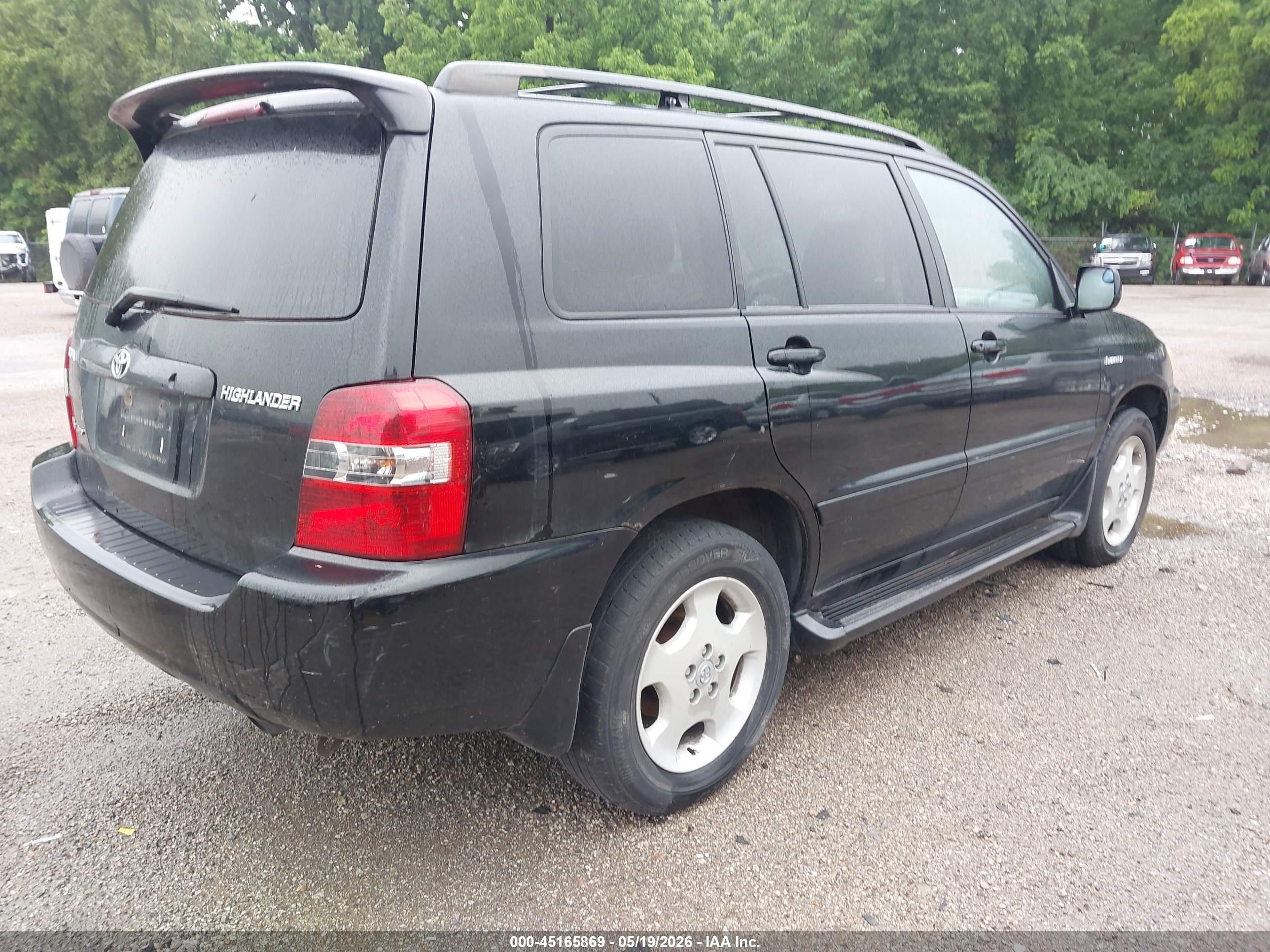 2005 Toyota Highlander Limited V6 Black vin: JTEEP21A550078457