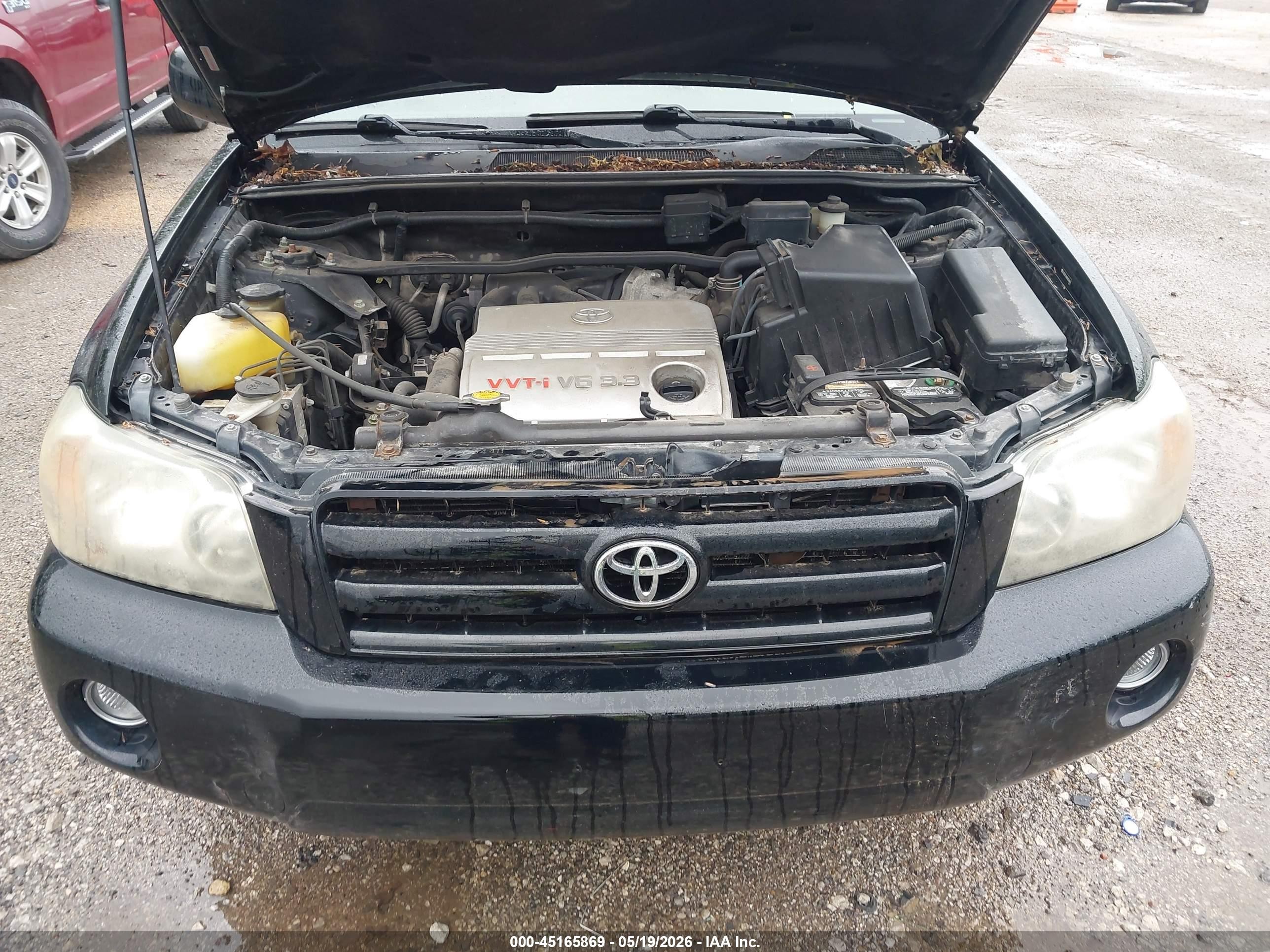 2005 Toyota Highlander Limited V6 Black vin: JTEEP21A550078457