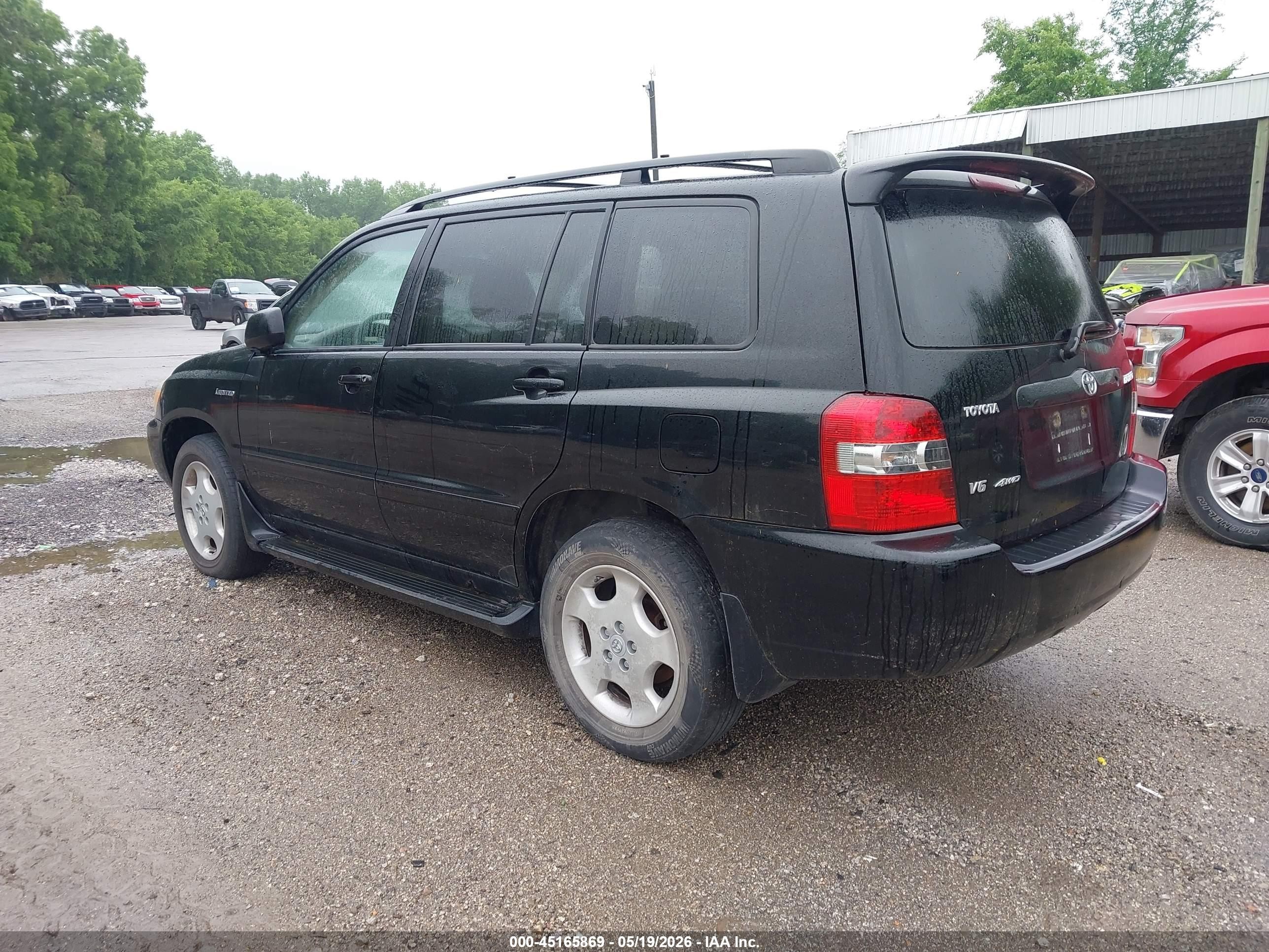 2005 Toyota Highlander Limited V6 Black vin: JTEEP21A550078457