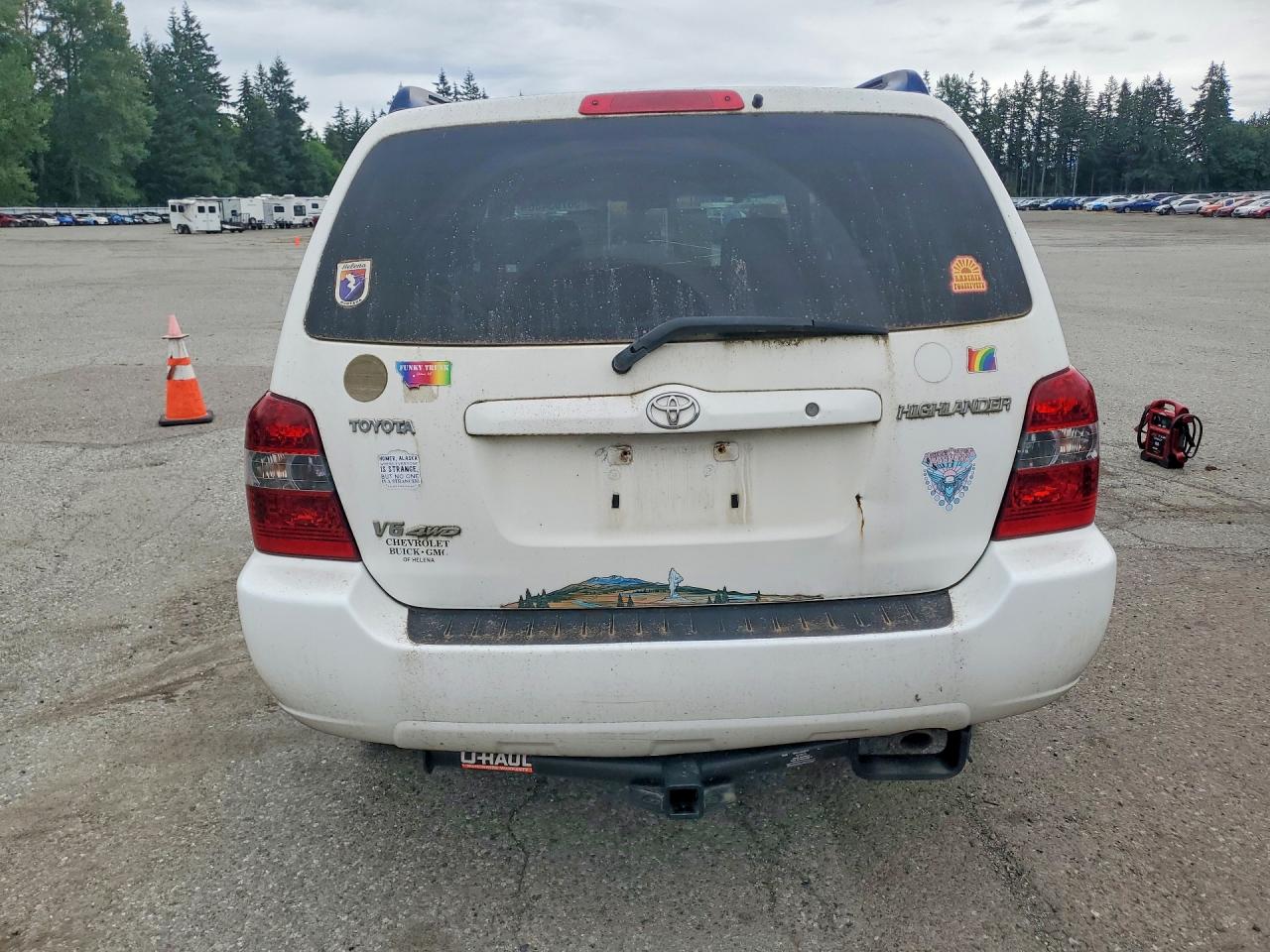 2005 Toyota Highlander Limited White vin: JTEEP21A550088860