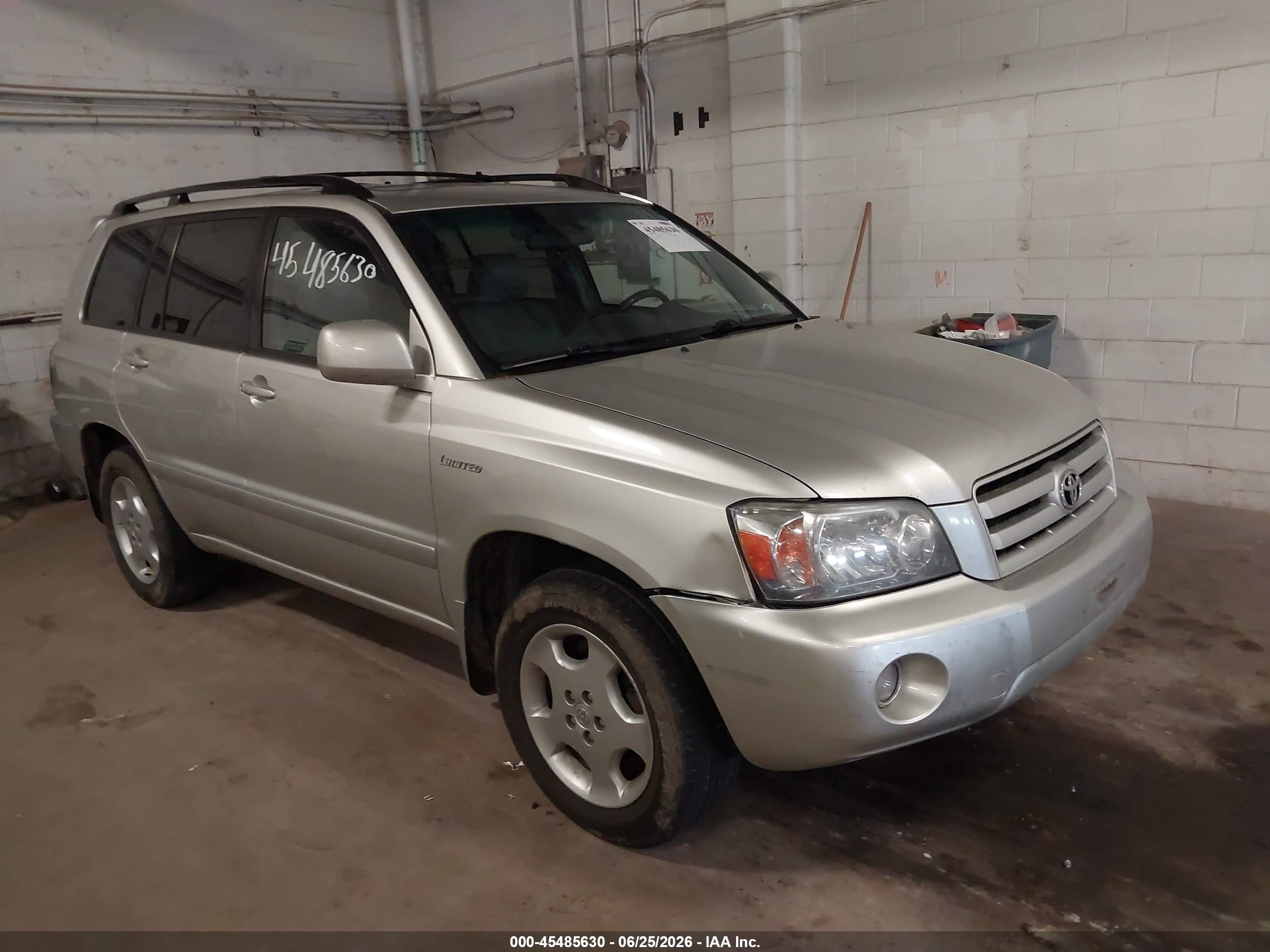 2005 Toyota Highlander Limited V6 Silver vin: JTEEP21A550100439