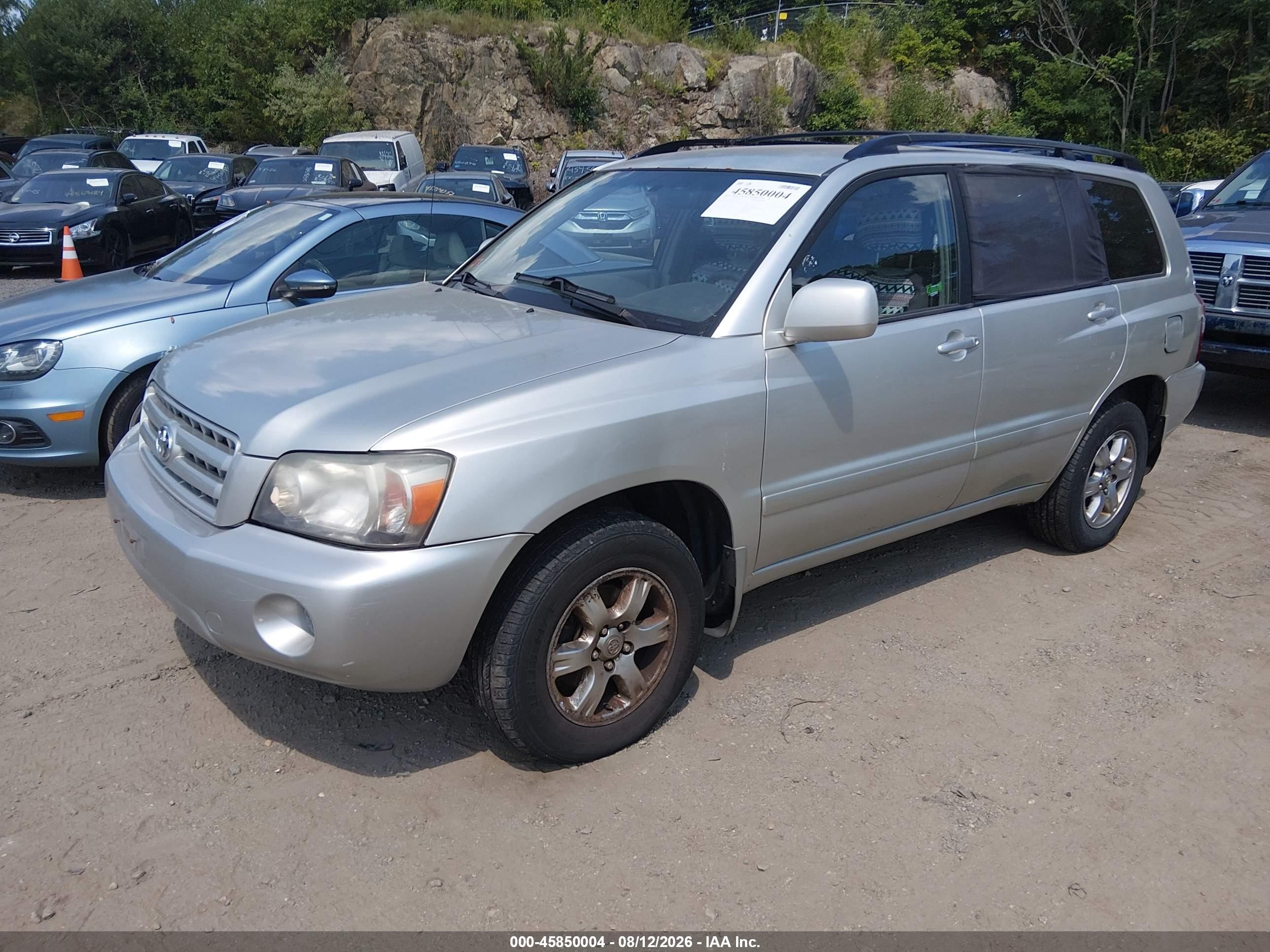 2005 Toyota Highlander V6 Silver vin: JTEEP21A550130556