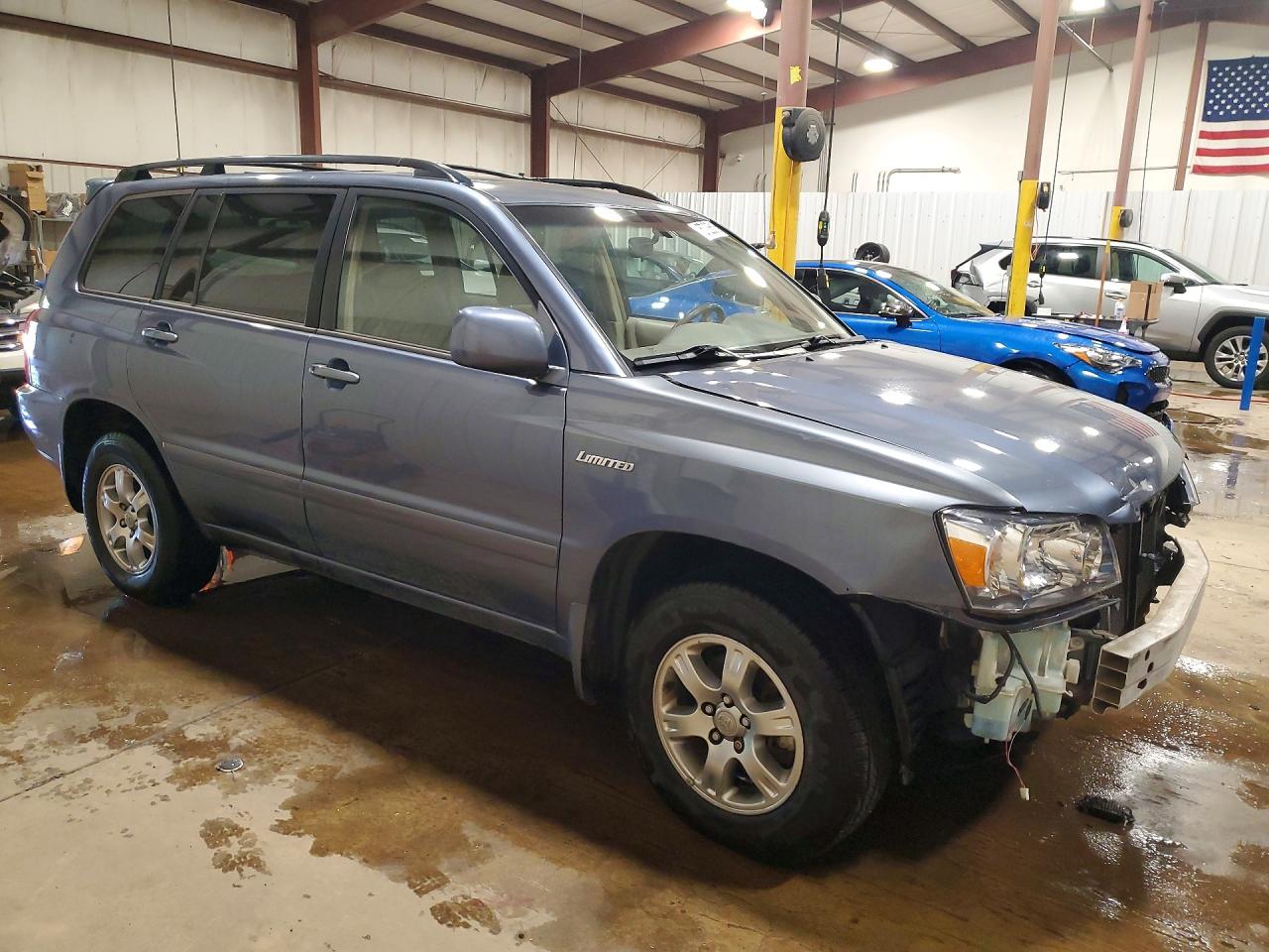 2005 Toyota Highlander Limited Blue vin: JTEEP21A550135725