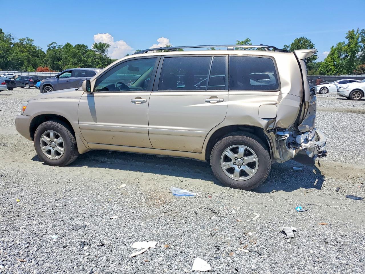 2006 Toyota Highlander  4wd W/3rd Row Seating Gold vin: JTEEP21A560154728