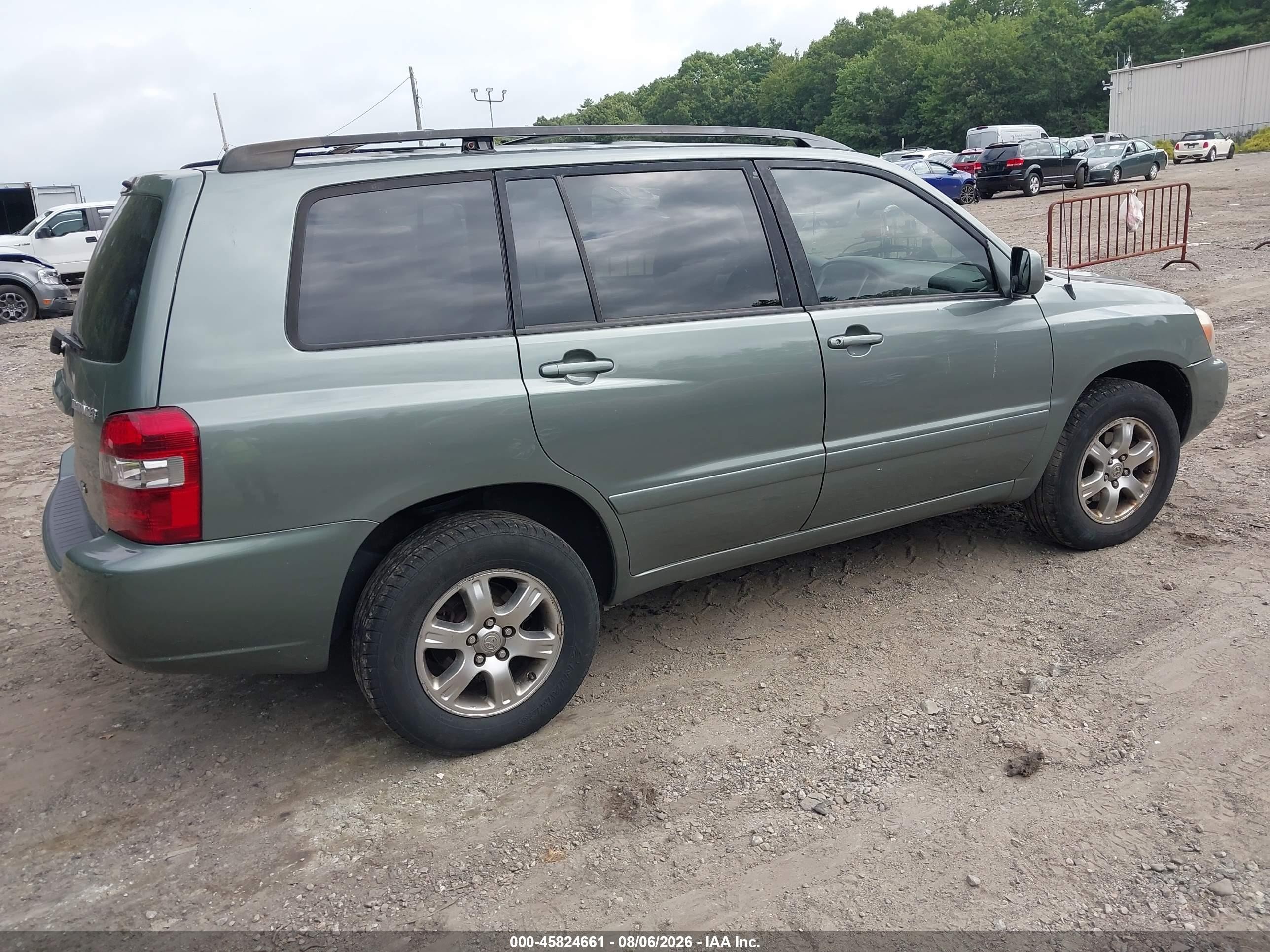 2006 Toyota Highlander V6 Green vin: JTEEP21A560158651