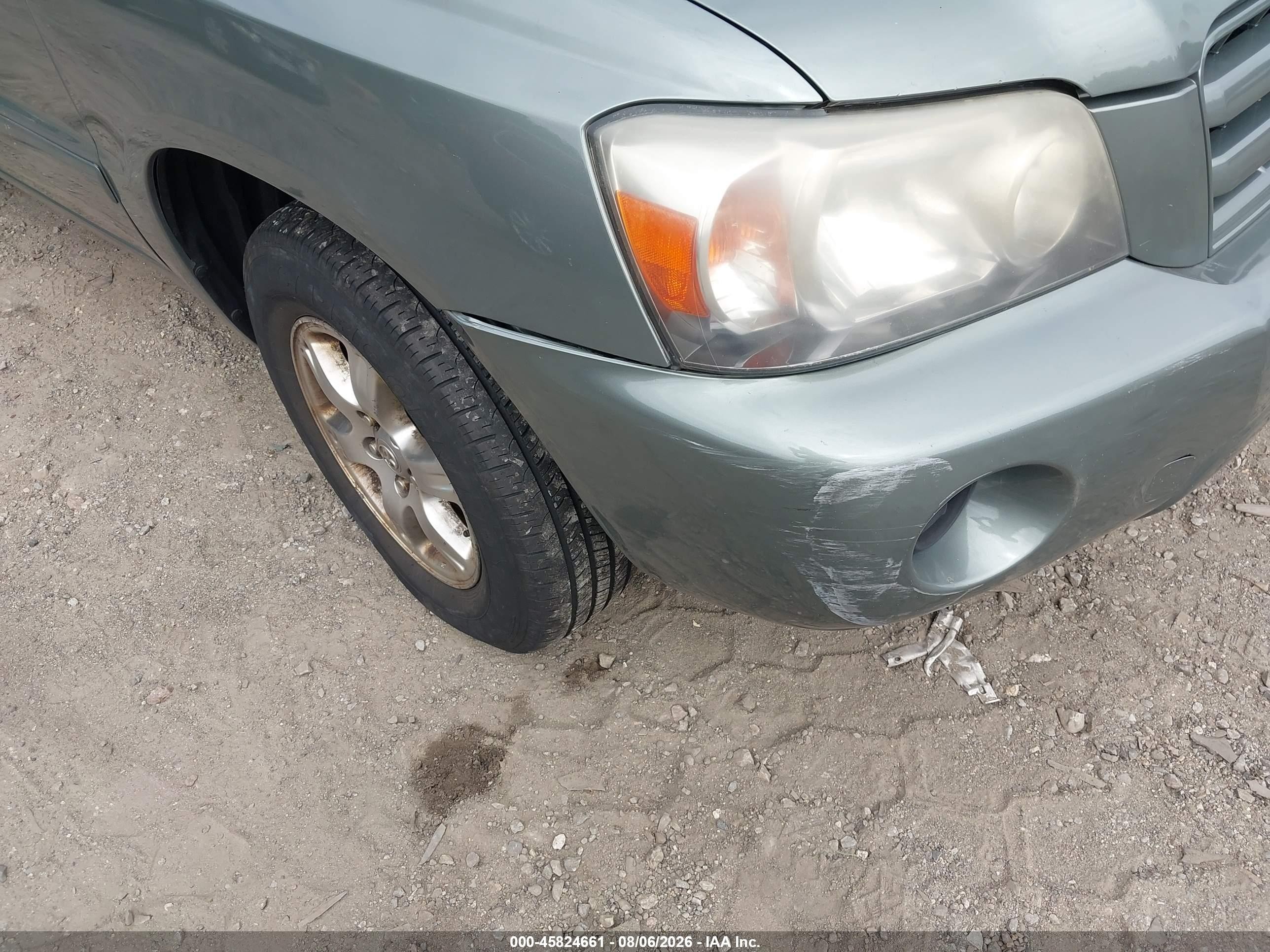 2006 Toyota Highlander V6 Green vin: JTEEP21A560158651