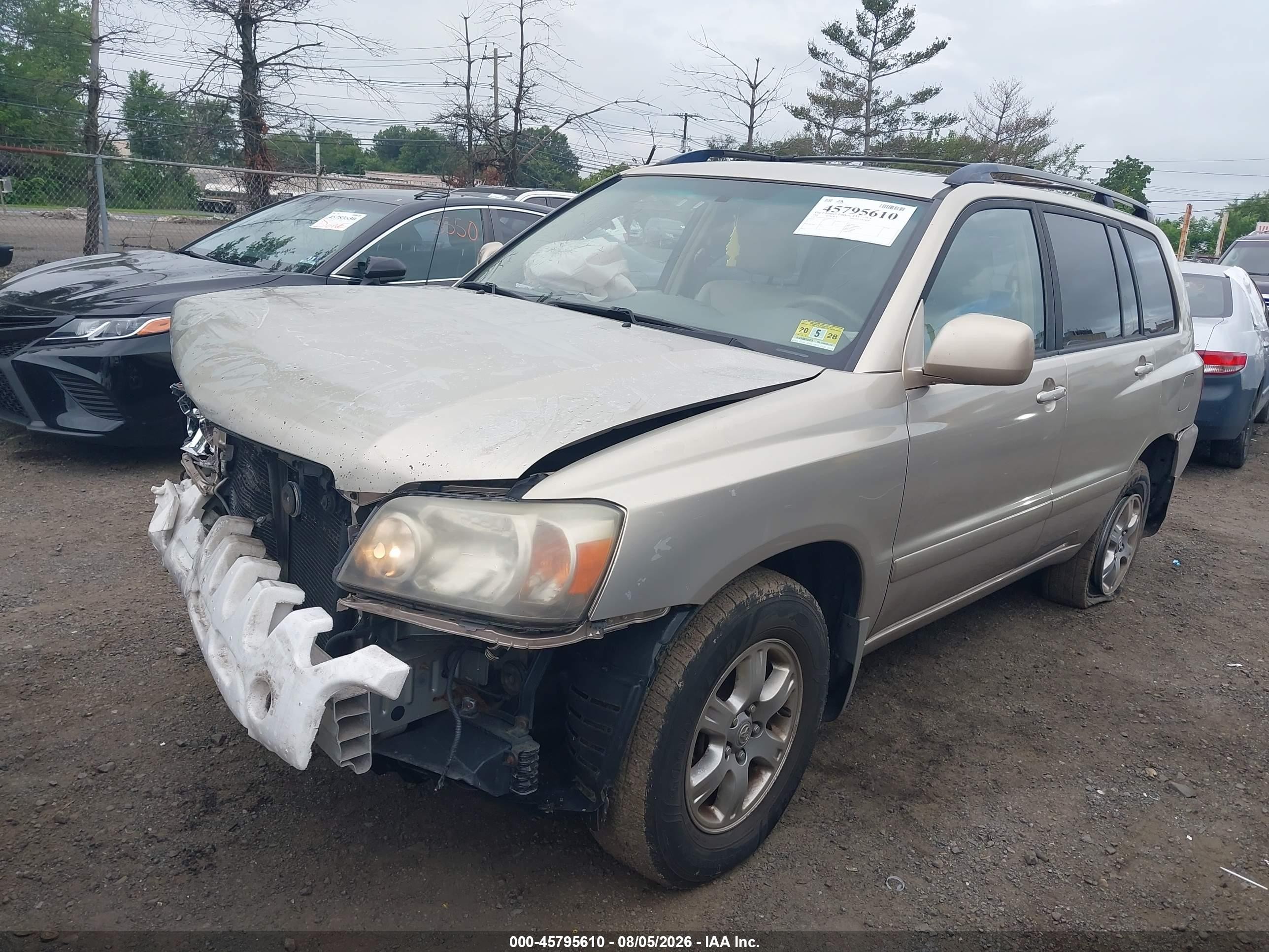 2006 Toyota Highlander V6 Beige vin: JTEEP21A560165552