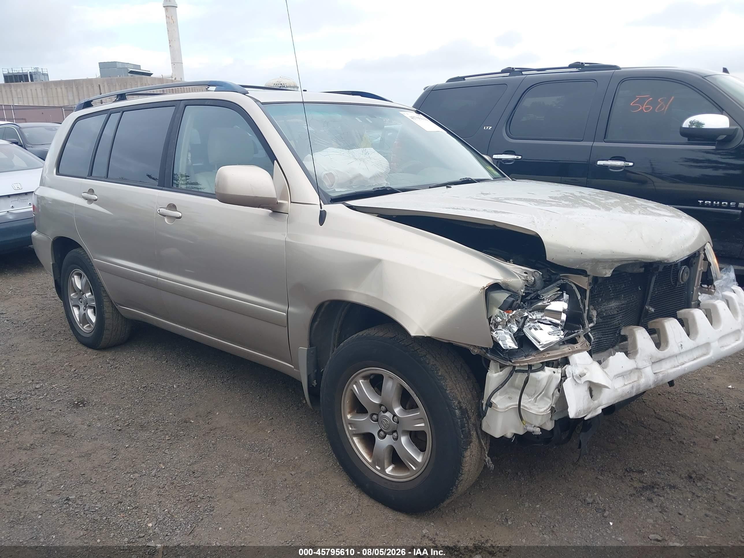 2006 Toyota Highlander V6 Beige vin: JTEEP21A560165552