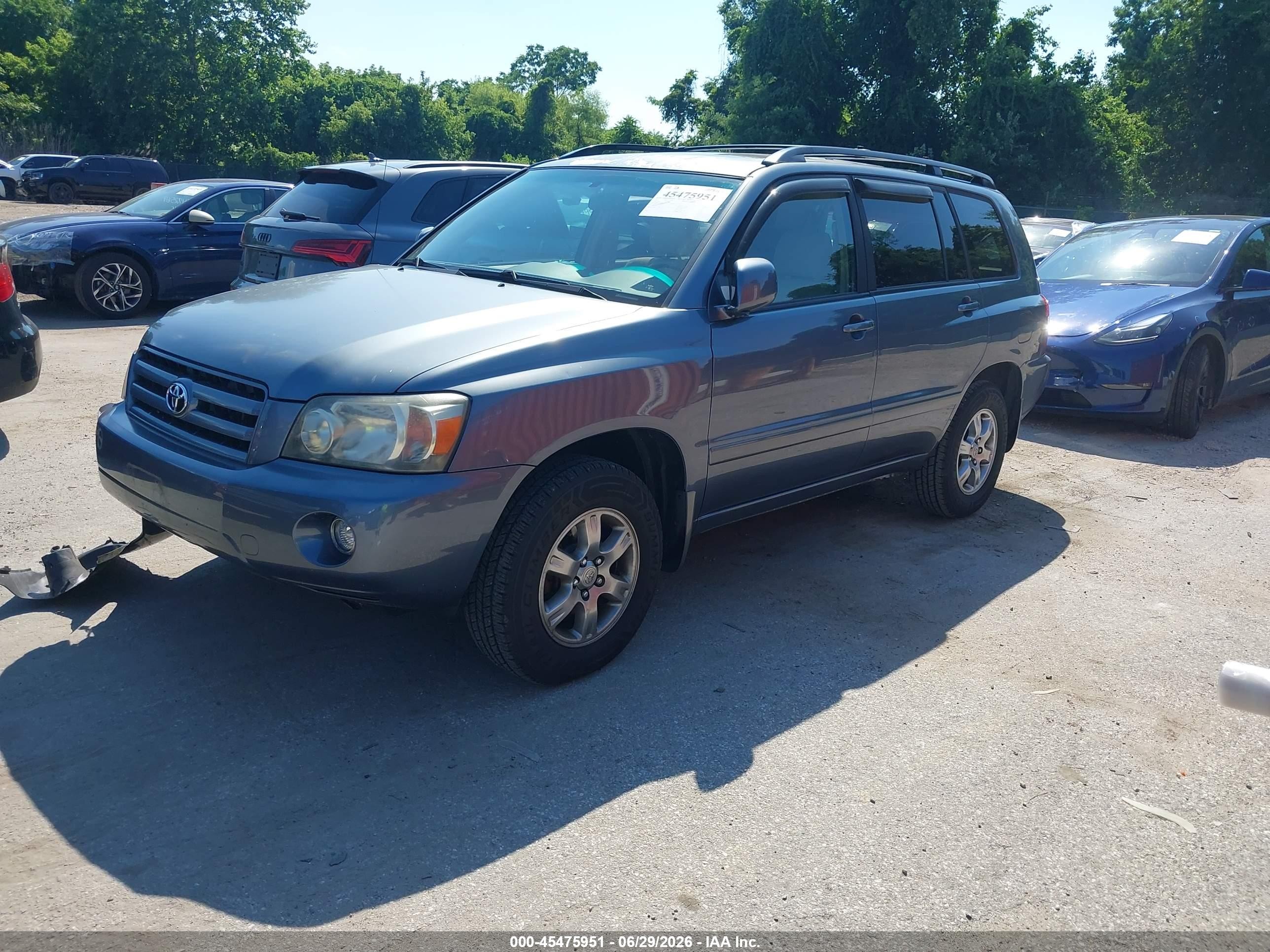 2006 Toyota Highlander V6 Gray vin: JTEEP21A560183887
