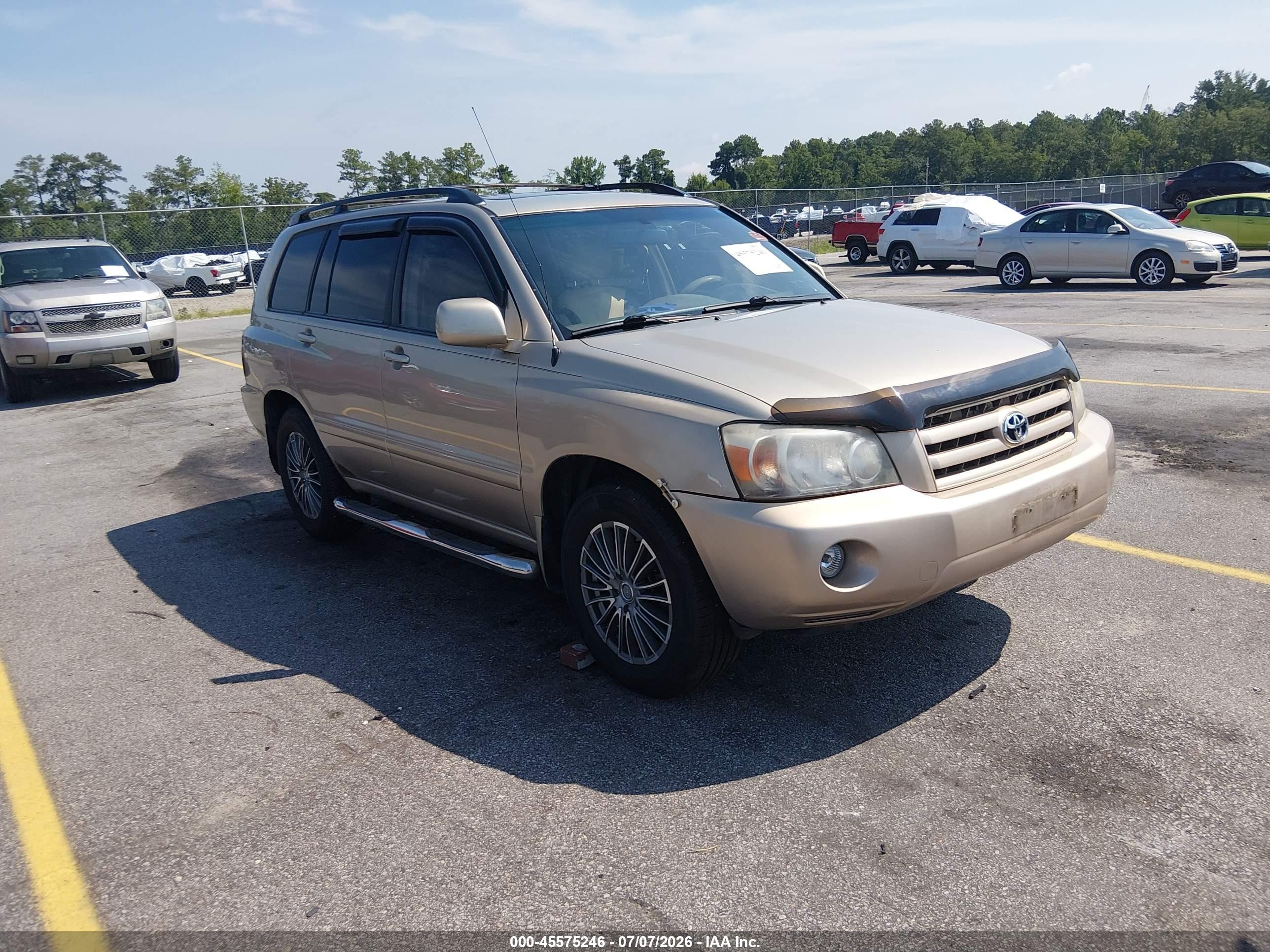 2004 Toyota Highlander V6 Gold vin: JTEEP21A640004432