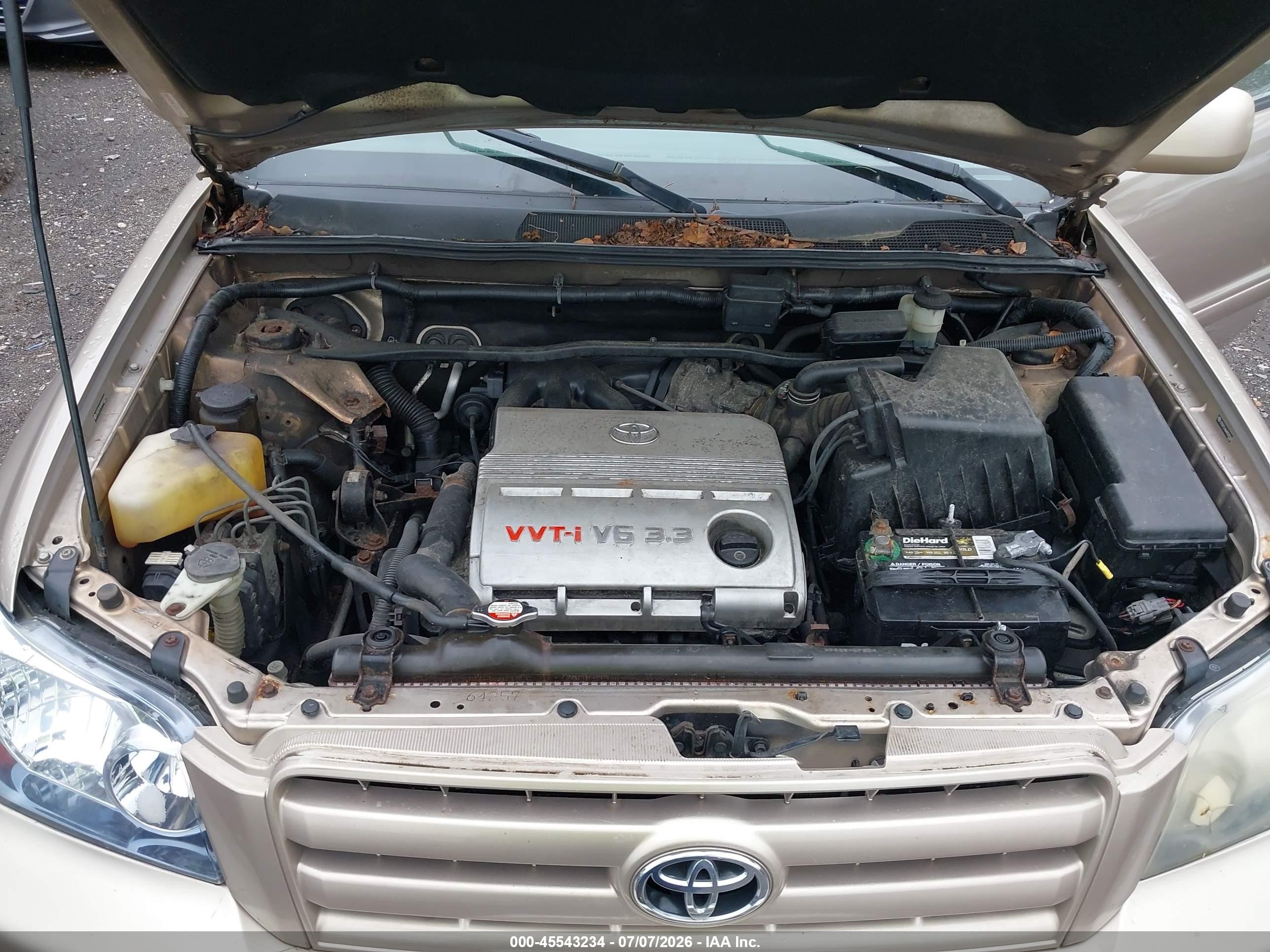 2004 Toyota Highlander Limited V6 Золотой vin: JTEEP21A640028200