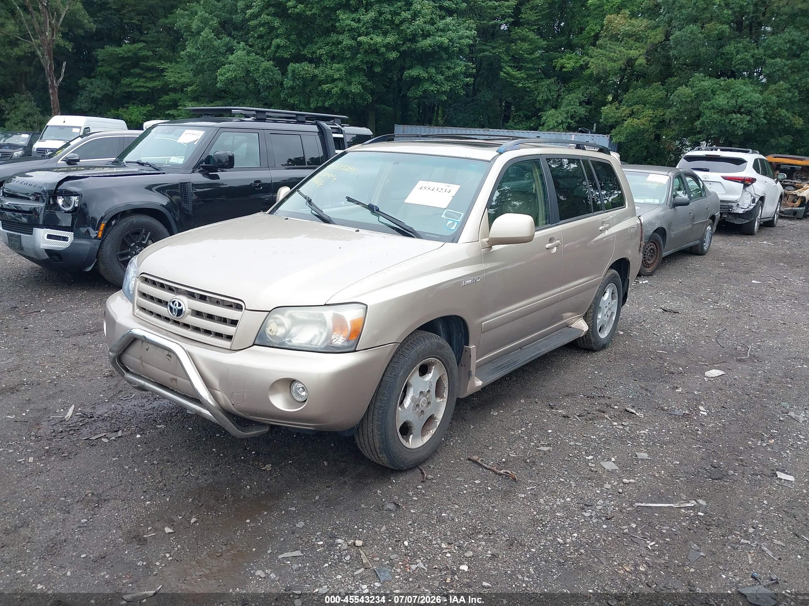 2004 Toyota Highlander Limited V6 Золотой vin: JTEEP21A640028200