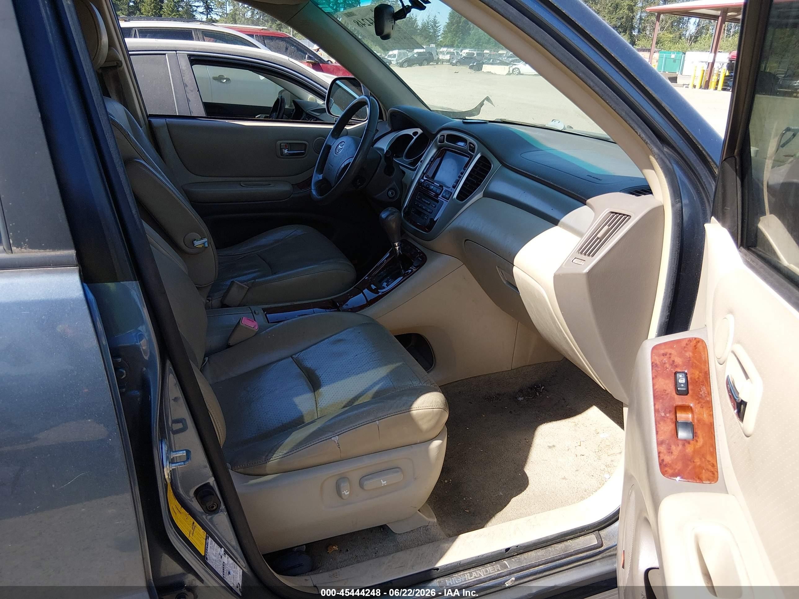 2004 Toyota Highlander Limited V6 Blue vin: JTEEP21A640049239