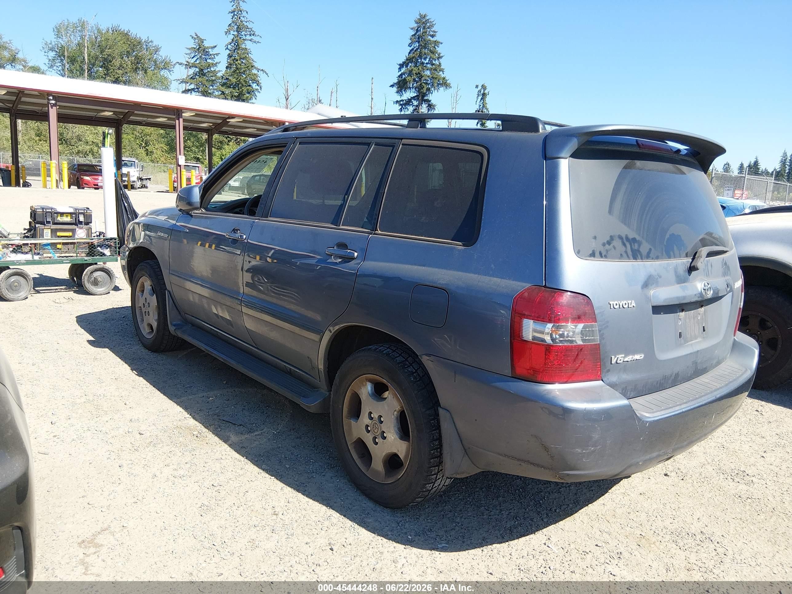 2004 Toyota Highlander Limited V6 Blue vin: JTEEP21A640049239