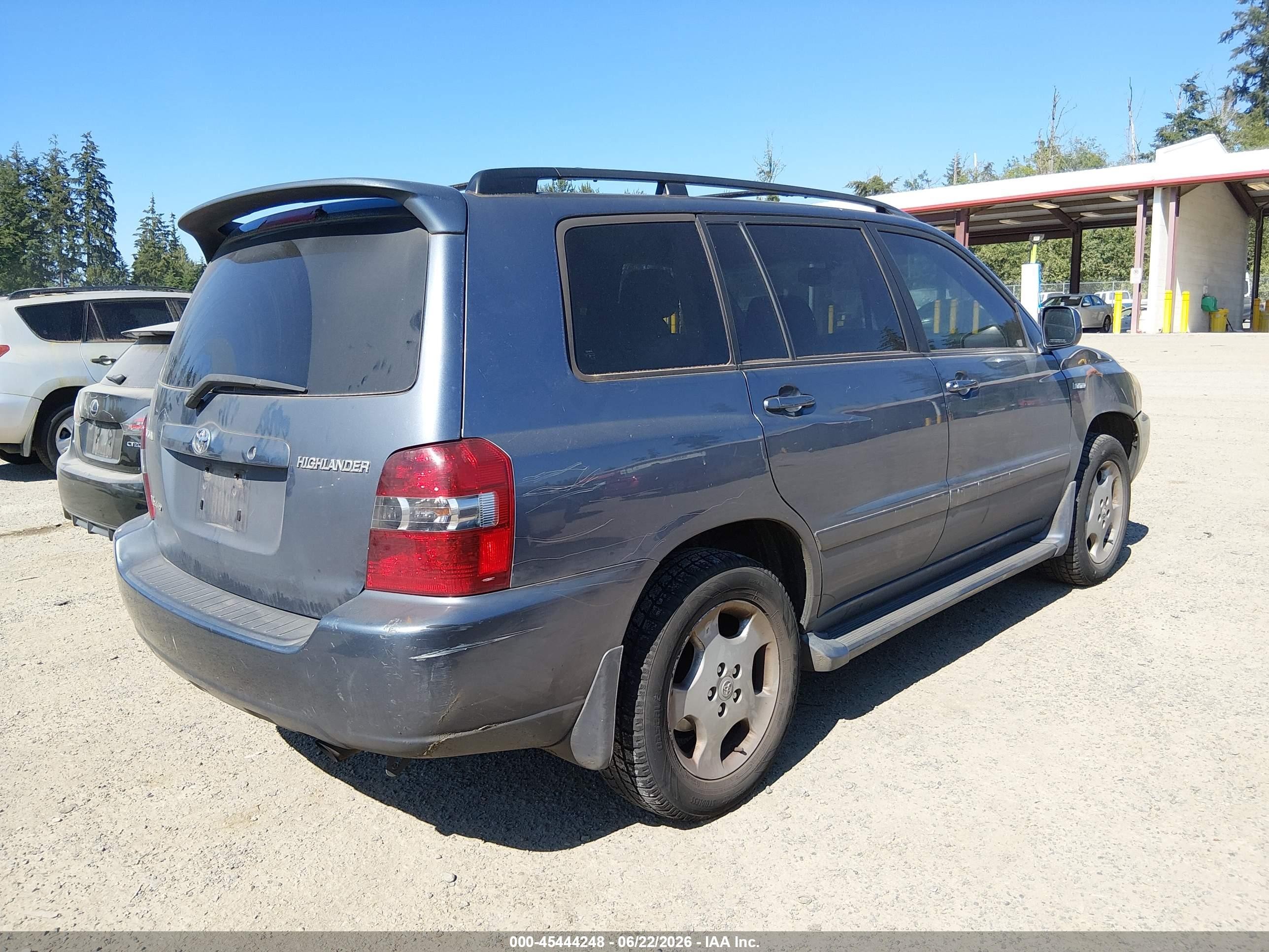 2004 Toyota Highlander Limited V6 Blue vin: JTEEP21A640049239