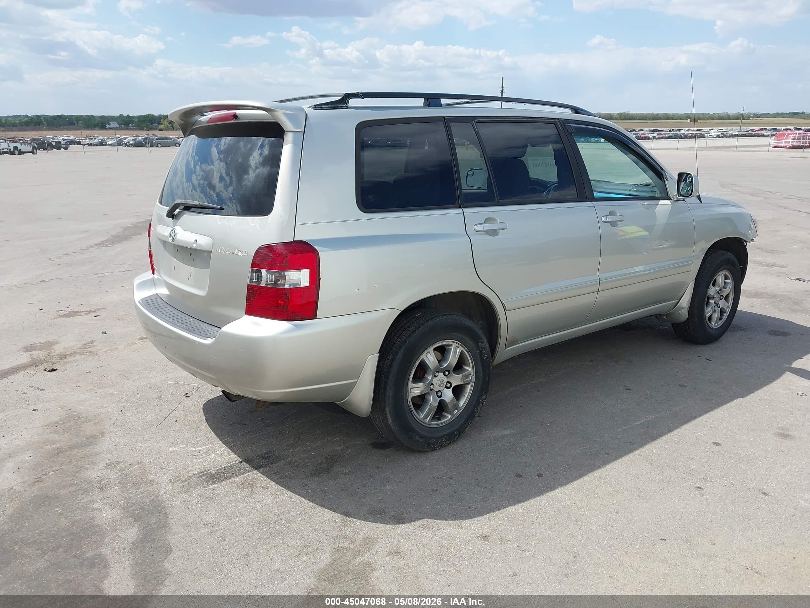 2004 Toyota Highlander V6 Silver vin: JTEEP21A640066316