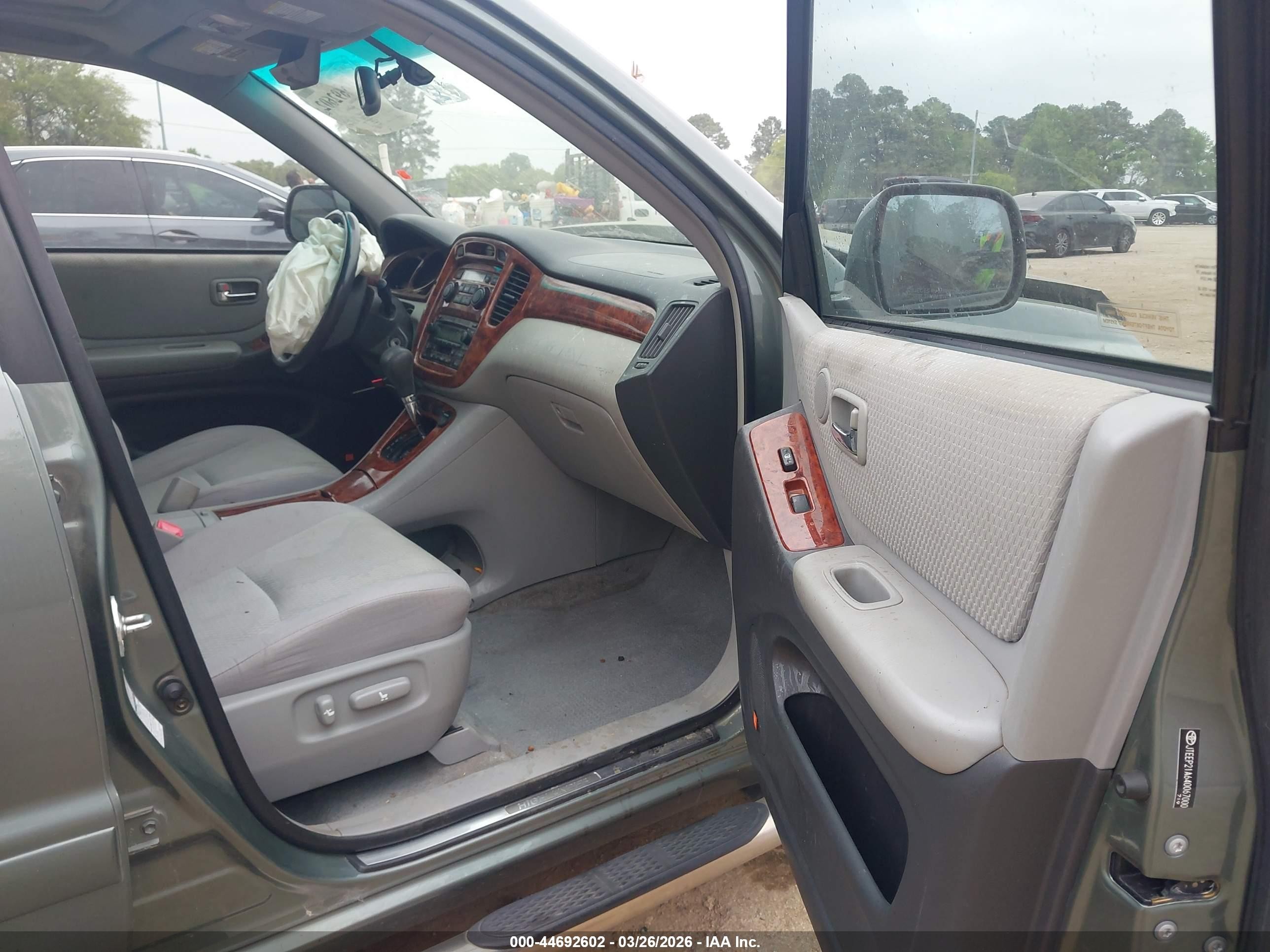 2004 Toyota Highlander Limited V6 Green vin: JTEEP21A640067000