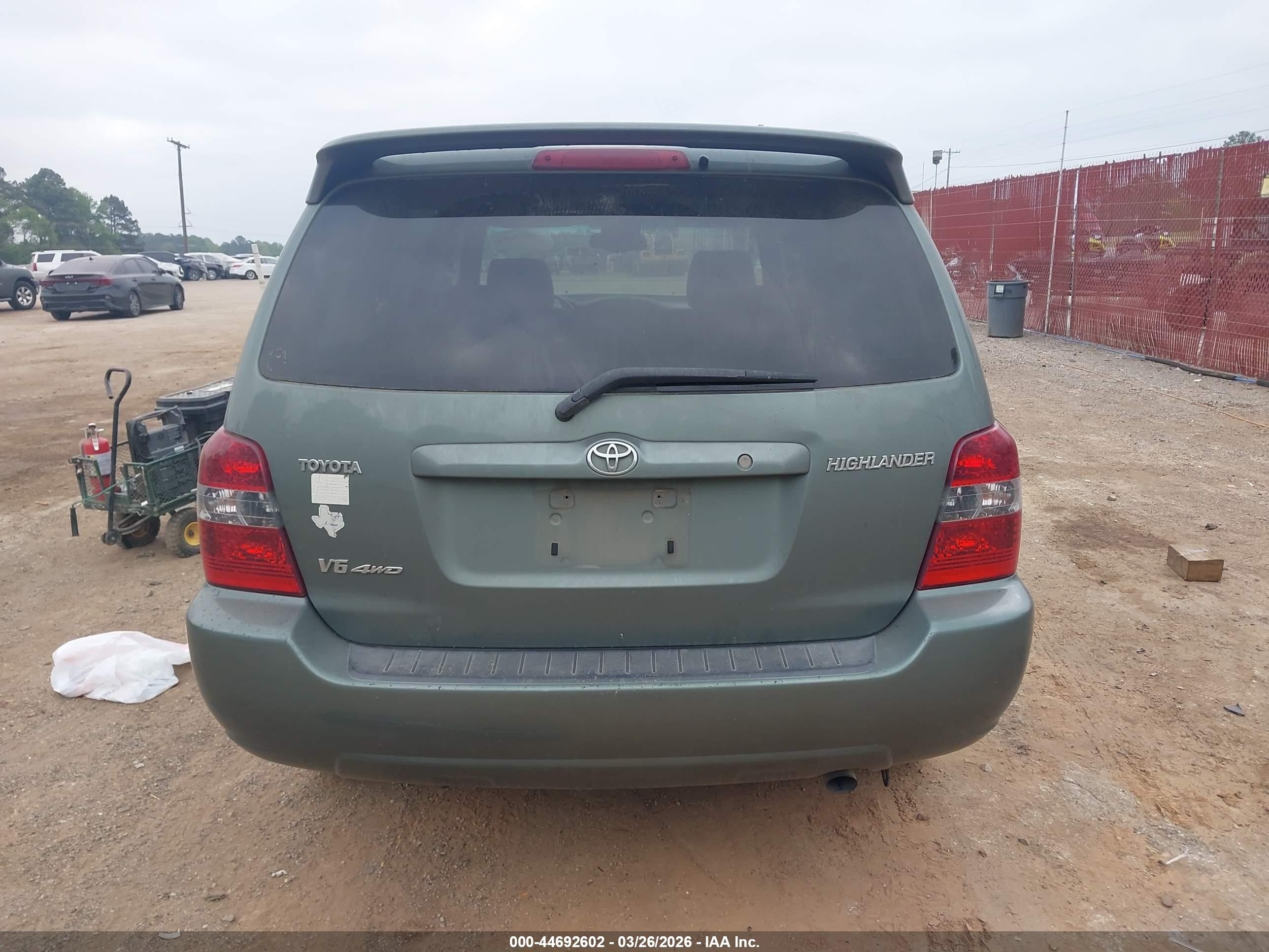 2004 Toyota Highlander Limited V6 Green vin: JTEEP21A640067000