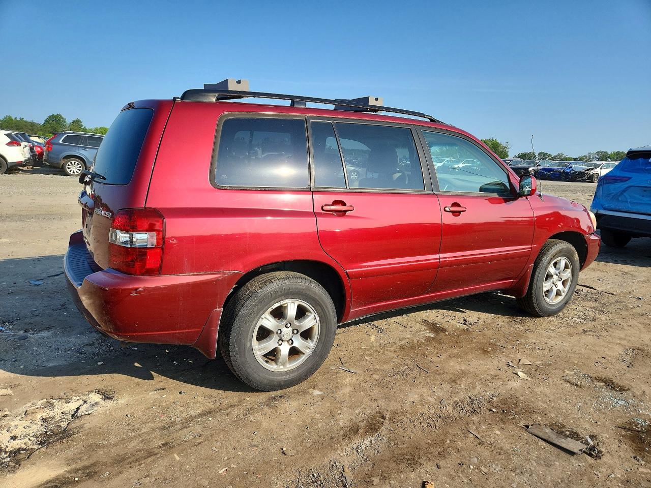 2005 Toyota Highlander Limited Burgundy vin: JTEEP21A650068164