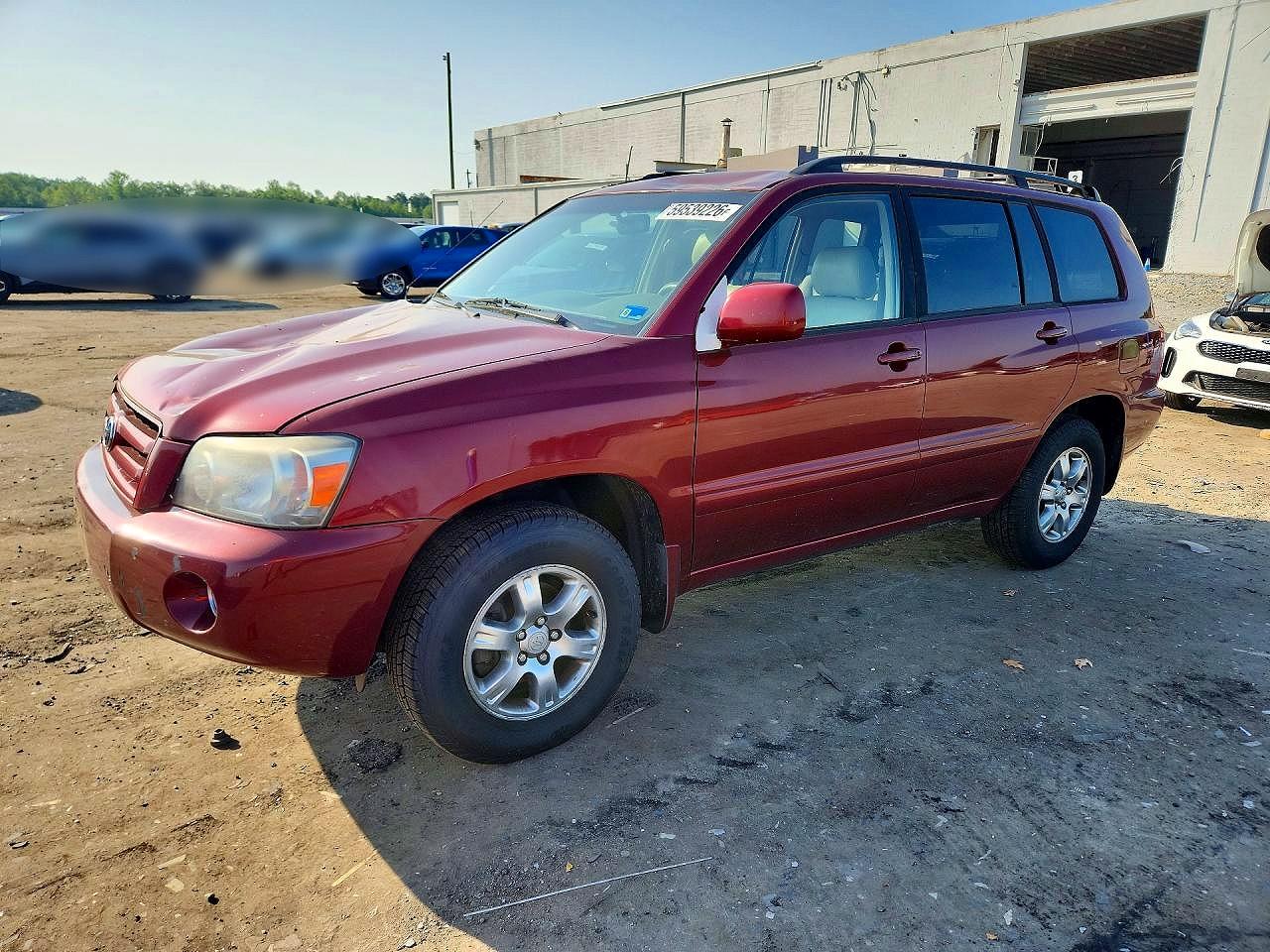 2005 Toyota Highlander Limited Burgundy vin: JTEEP21A650068164