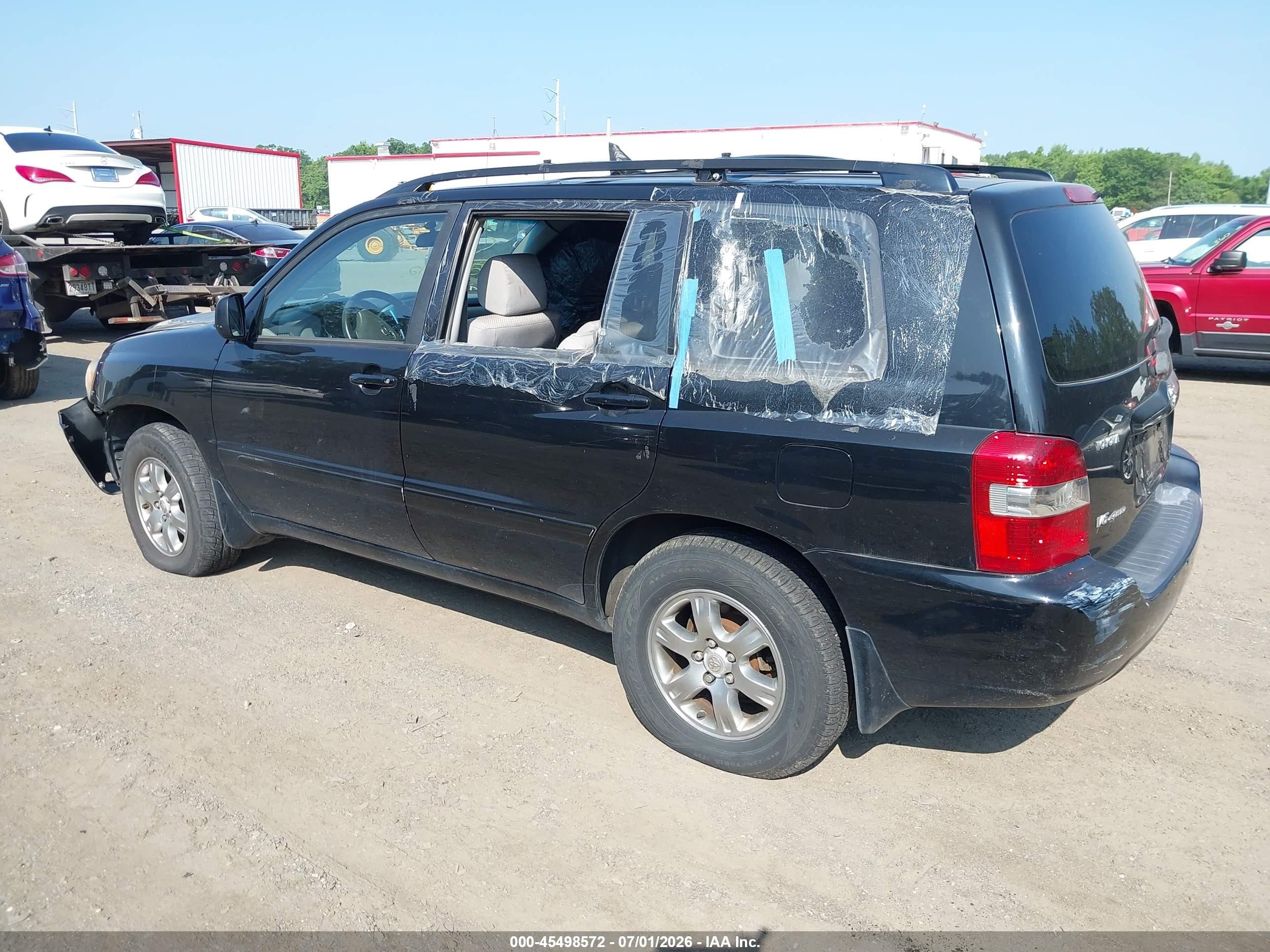 2005 Toyota Highlander V6 Black vin: JTEEP21A650074580