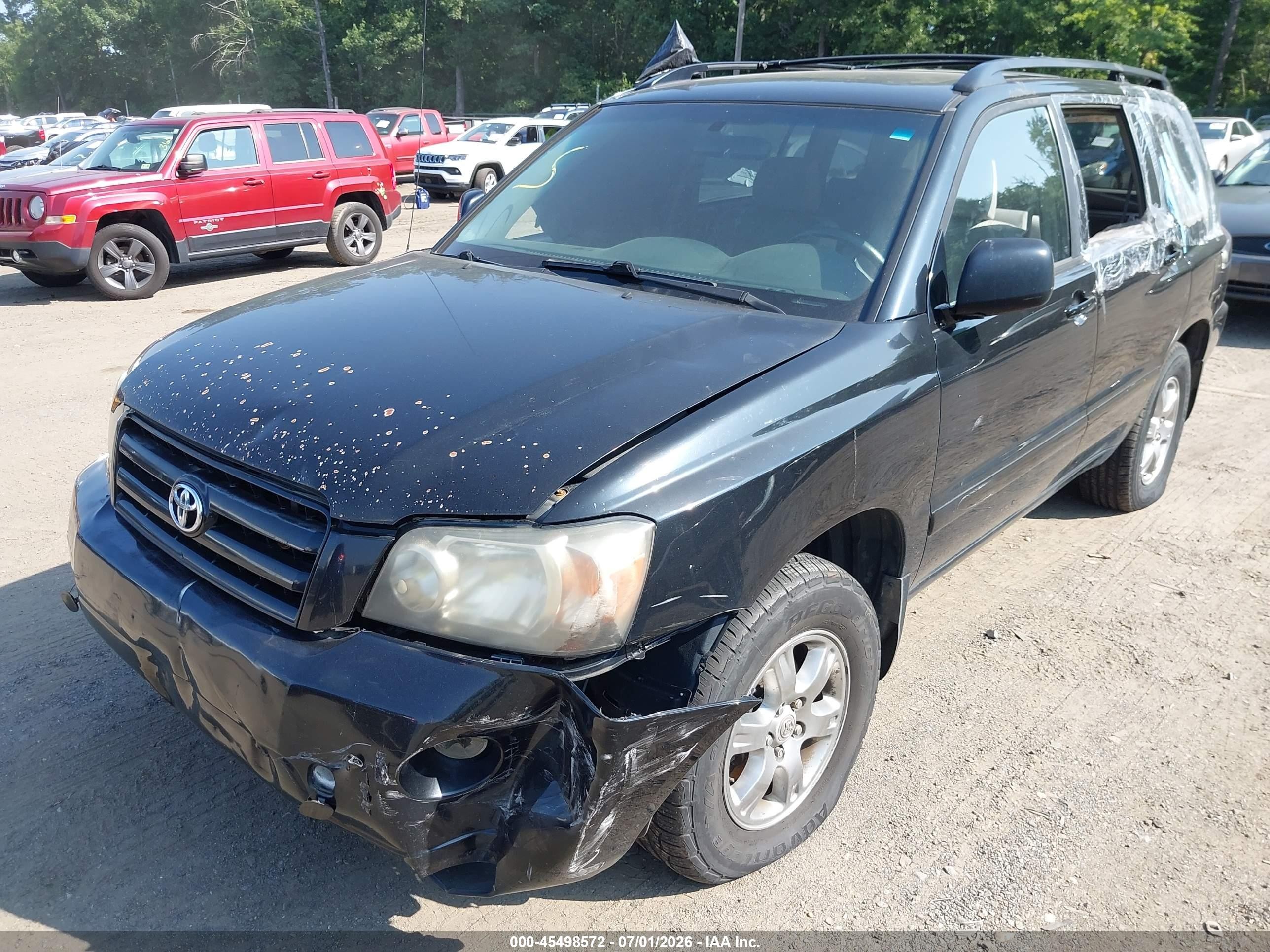 2005 Toyota Highlander V6 Black vin: JTEEP21A650074580