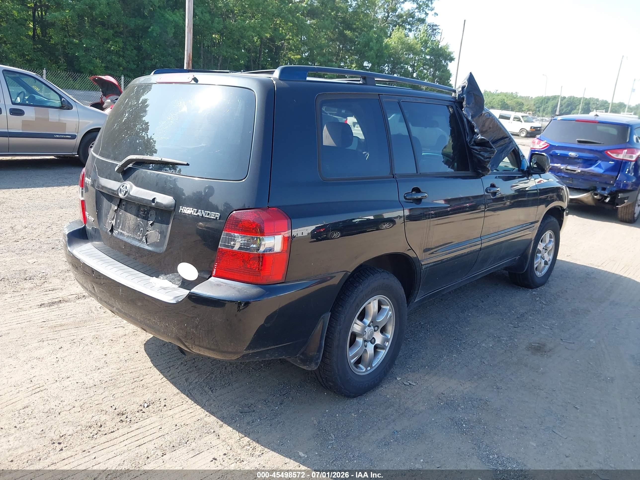 2005 Toyota Highlander V6 Black vin: JTEEP21A650074580